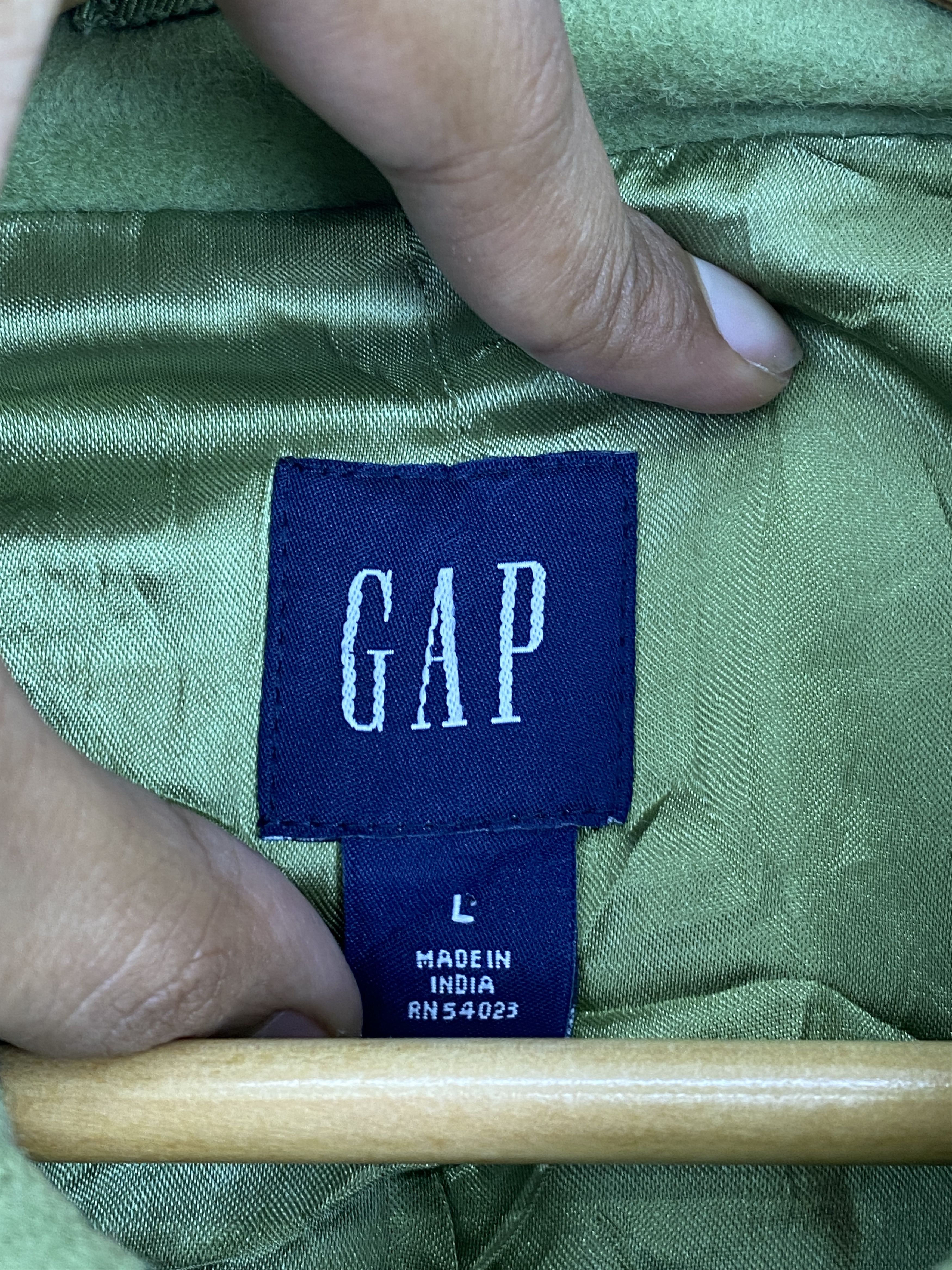 Gap Vintage Gap Pea Coat Women Lime Green Wool Jacket J1747 Size US L / EU 52-54 / 3 - 5 Thumbnail