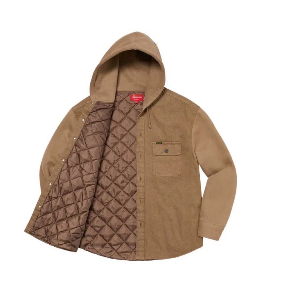 Supreme Men's Supreme Twill Multi Pocket Hooded Jacket Size L Brown Size US L / EU 52-54 / 3 - 2 Thumbnail