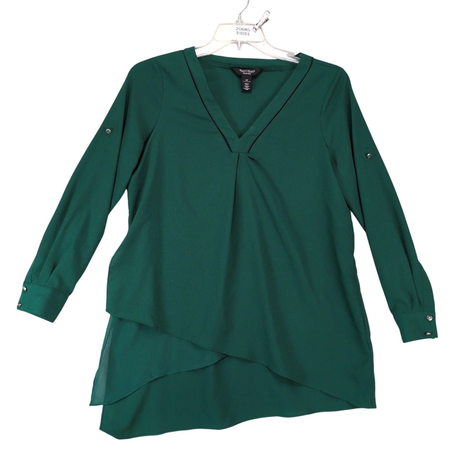White House Black Market White House Black Market Asymmetrical Hem Tunic Blouse 14P Size XL / US 12-14 / IT 48-50 - 1 Thumbnail