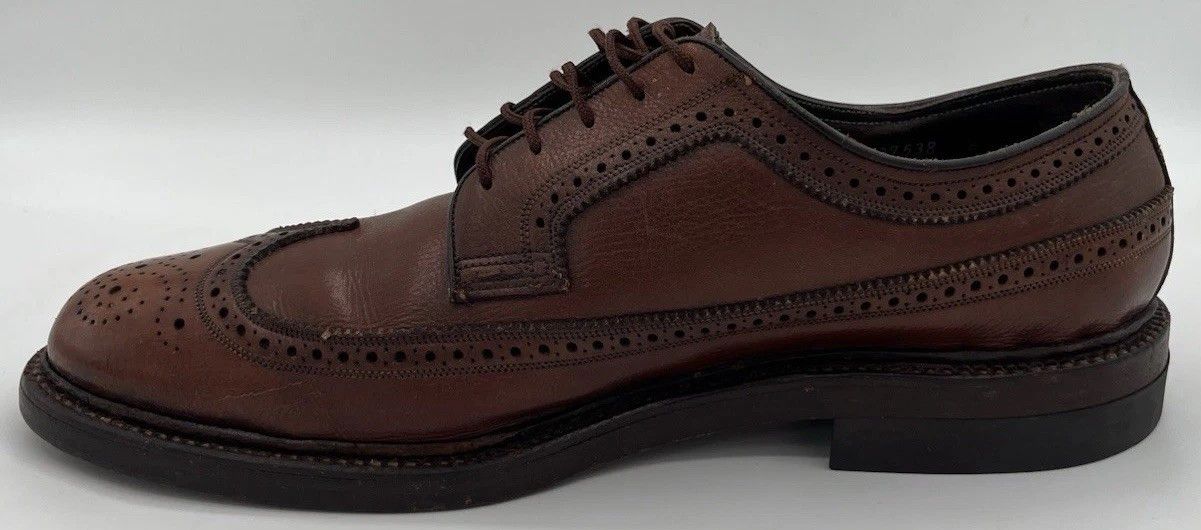 Florsheim Vintage Florsheim Royal Imperial Brown Leather Gunboat 10D Size US 10 / EU 43 - 5 Thumbnail