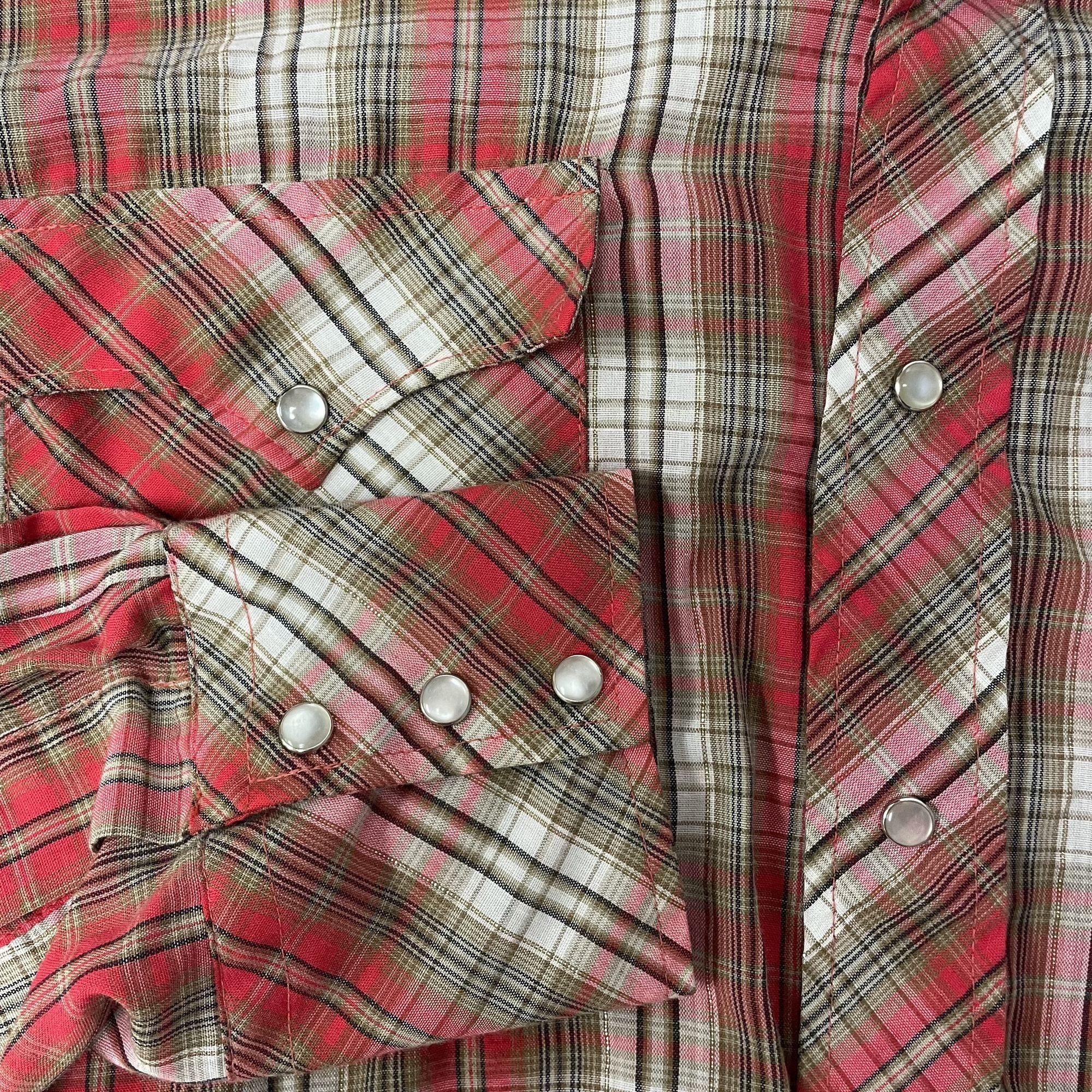 Other Vtg The Hustlers Red SPARKLE PLAID Cowboy Western Shirt Size US S / EU 44-46 / 1 - 2 Thumbnail