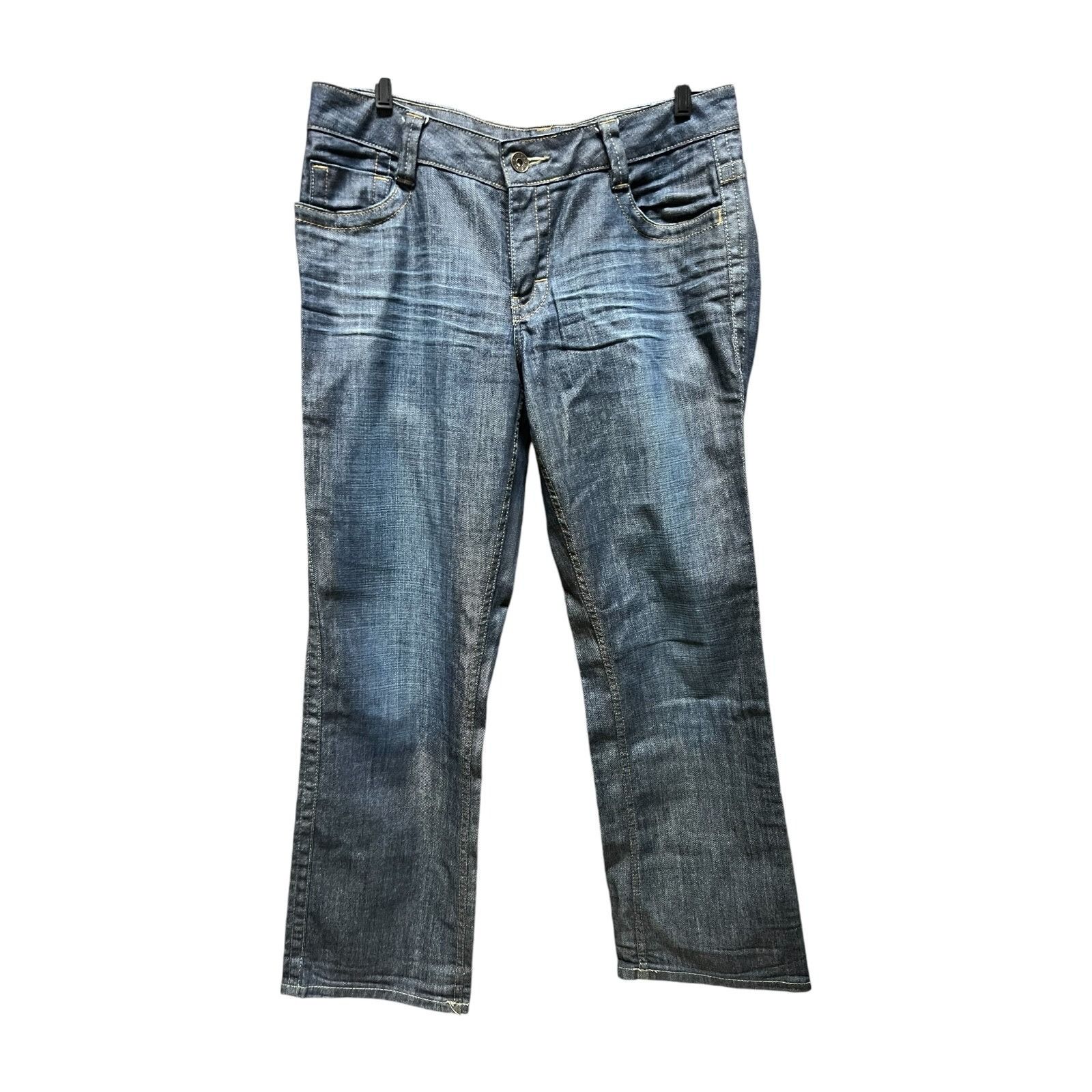 Calvin Klein Awesome Calvin Klein Jeans Straight Women's 12 Blue Dark Was Size 34" / US 12 / IT 48 - 9 Thumbnail