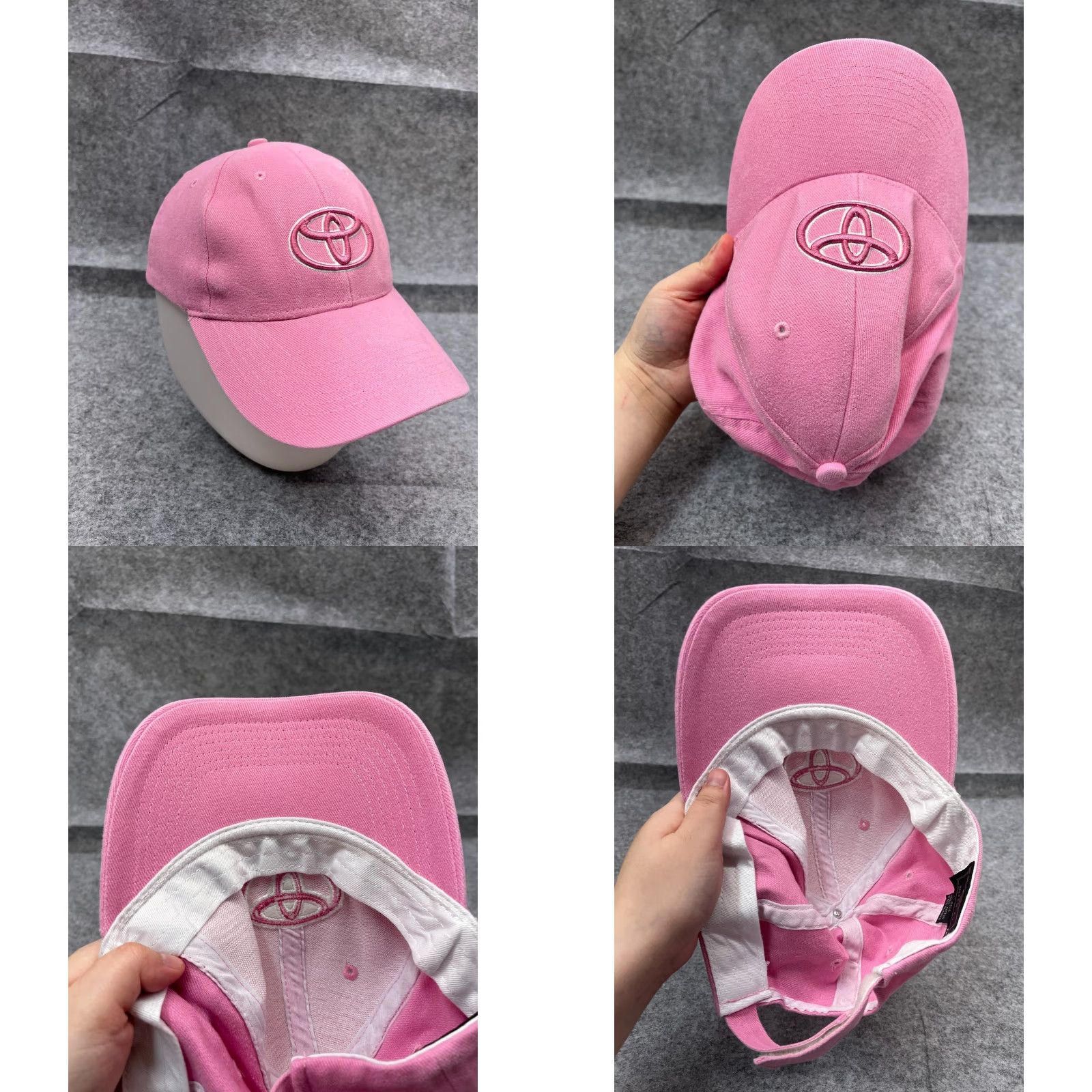 Vintage VINTAGE Inter-Ex Pink Cotton Baseball Cap Hat Adult One Size Embroidered Strap Back Casual Outdoor Cars Size ONE SIZE - 8 Thumbnail