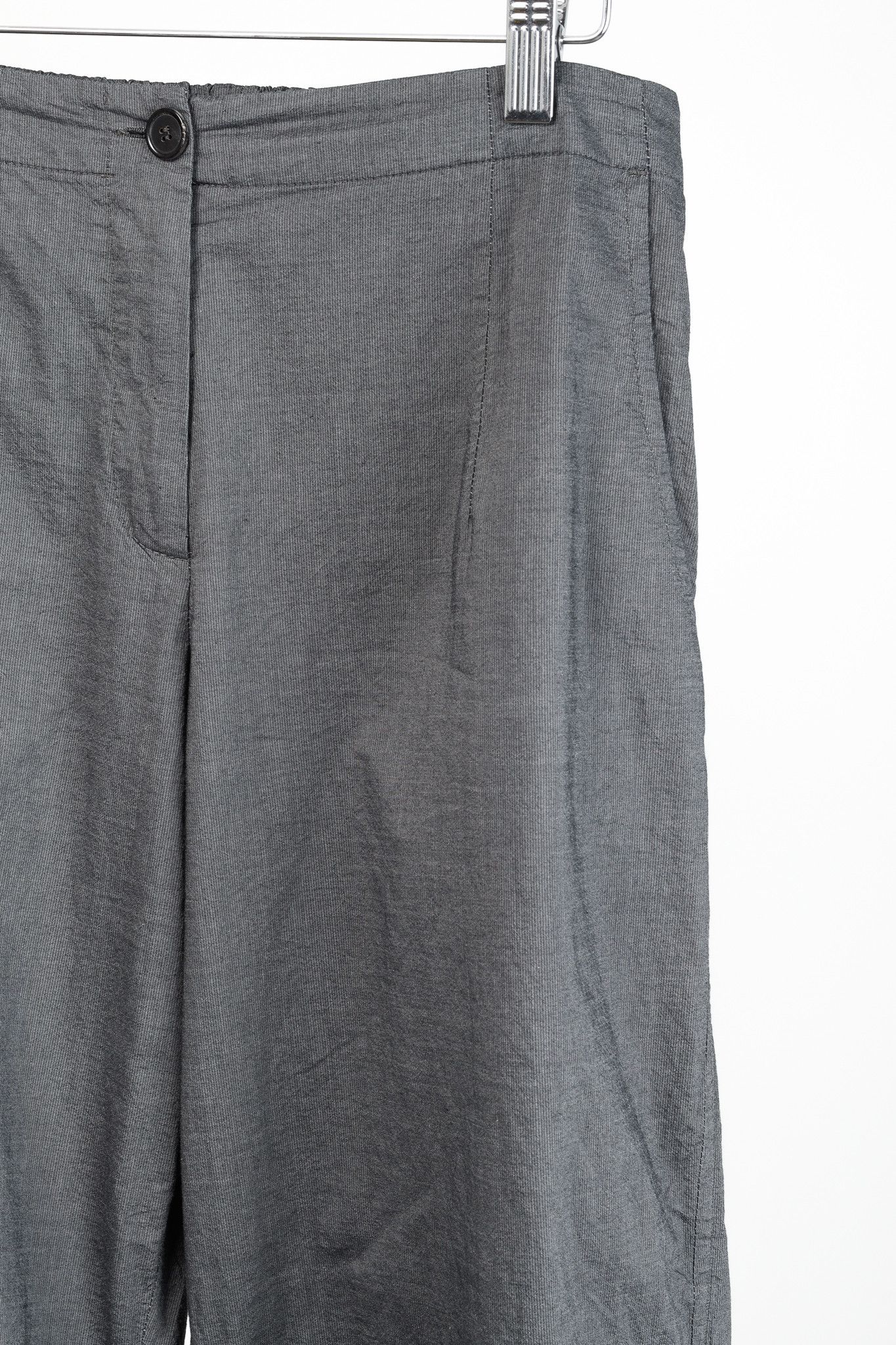 Other Peter O. Mahler Grey Cotton Tapered Cropped Pants Size 27" / US 4 / IT 40 - 5 Thumbnail