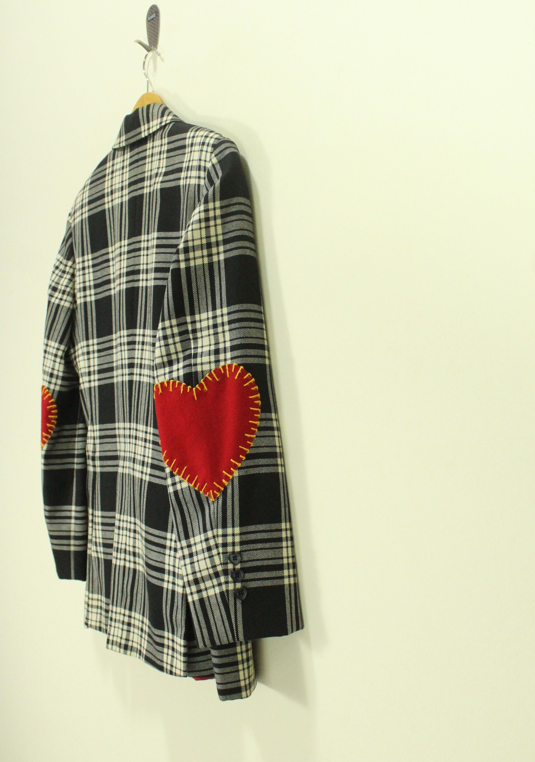 Moschino × Vintage Vintage 90s MOSCHINO CHEAP AND CHIC Jacket Tartan Love Size M / US 6-8 / IT 42-44 - 4 Thumbnail