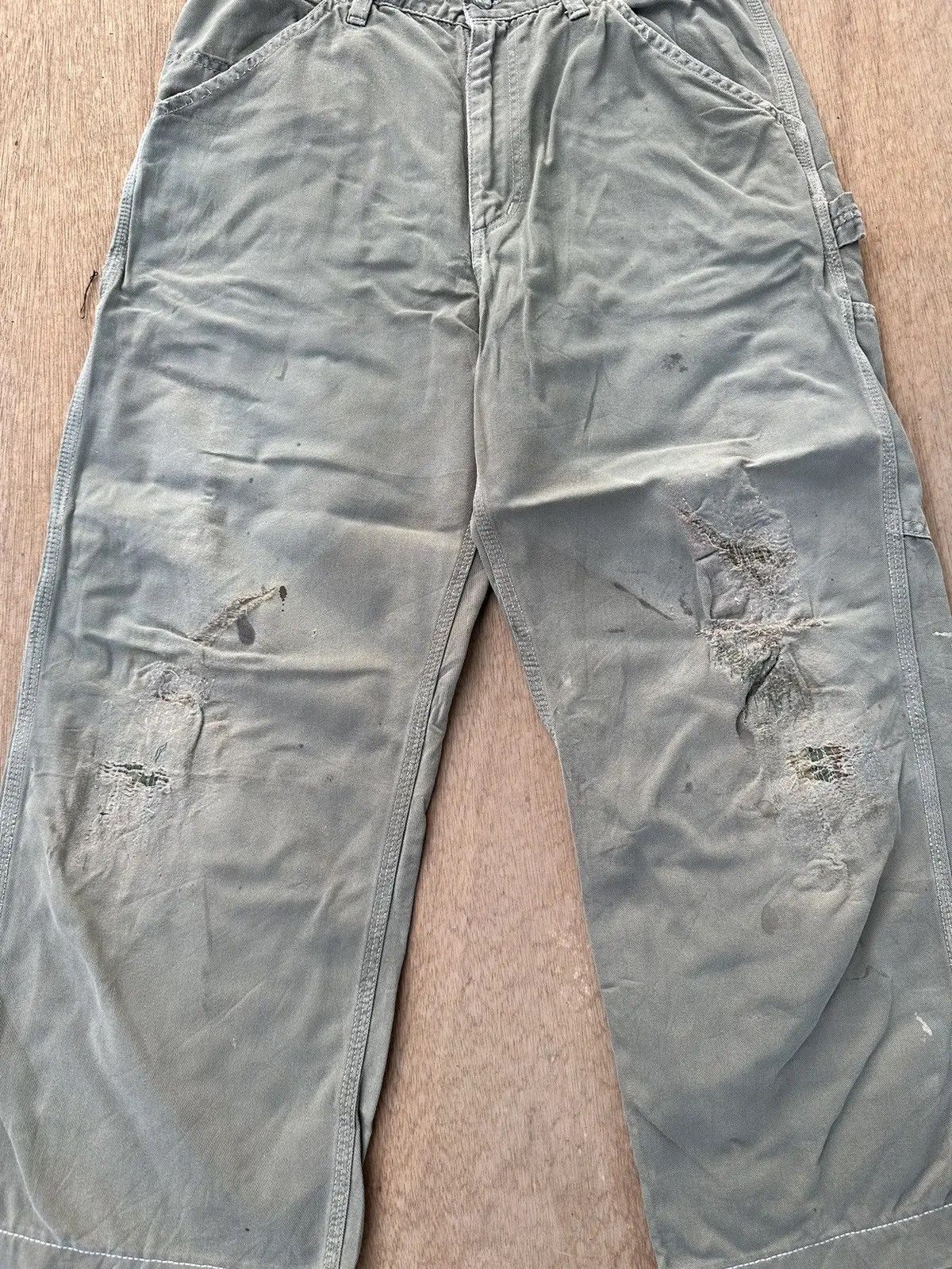 Carhartt RUSTY VINTAGE CARHARTT WORK WEAR FADED BAGGY CARPENTER PANTS Size US 29 - 2 Thumbnail