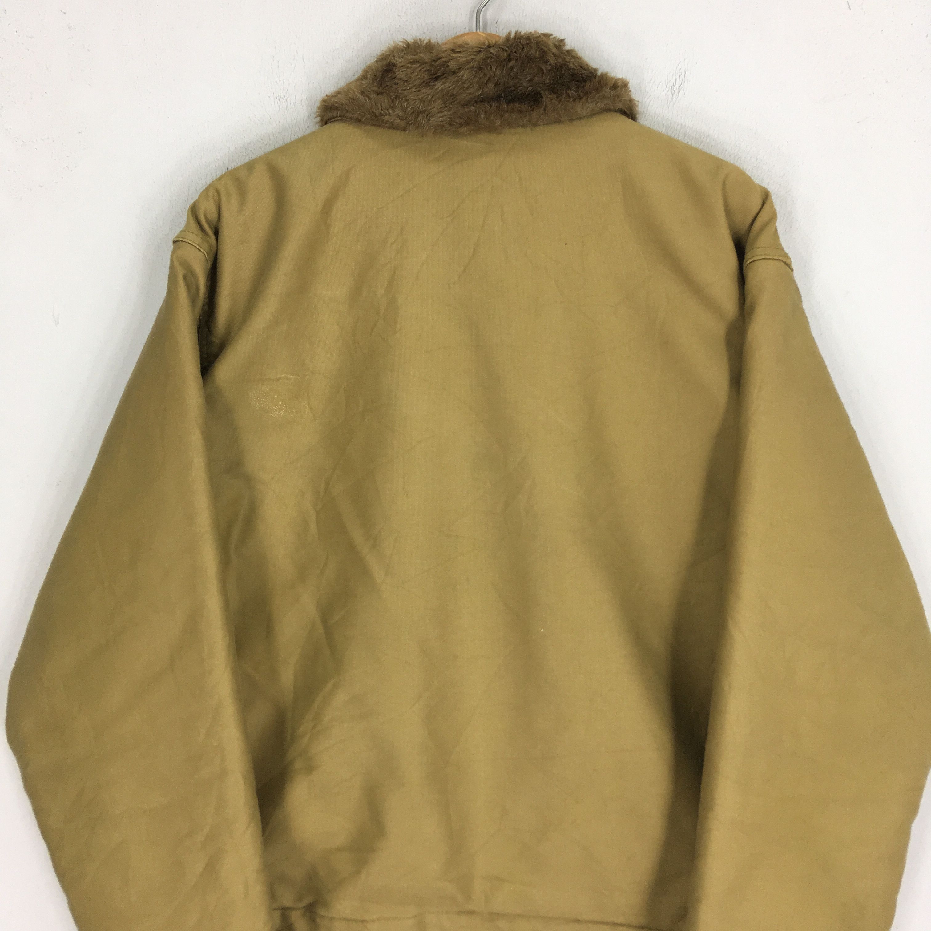 Japanese Brand Vintage 90's Houston Japan Faux Fur USN Navy Army Jacket Size US M / EU 48-50 / 2 - 13 Thumbnail