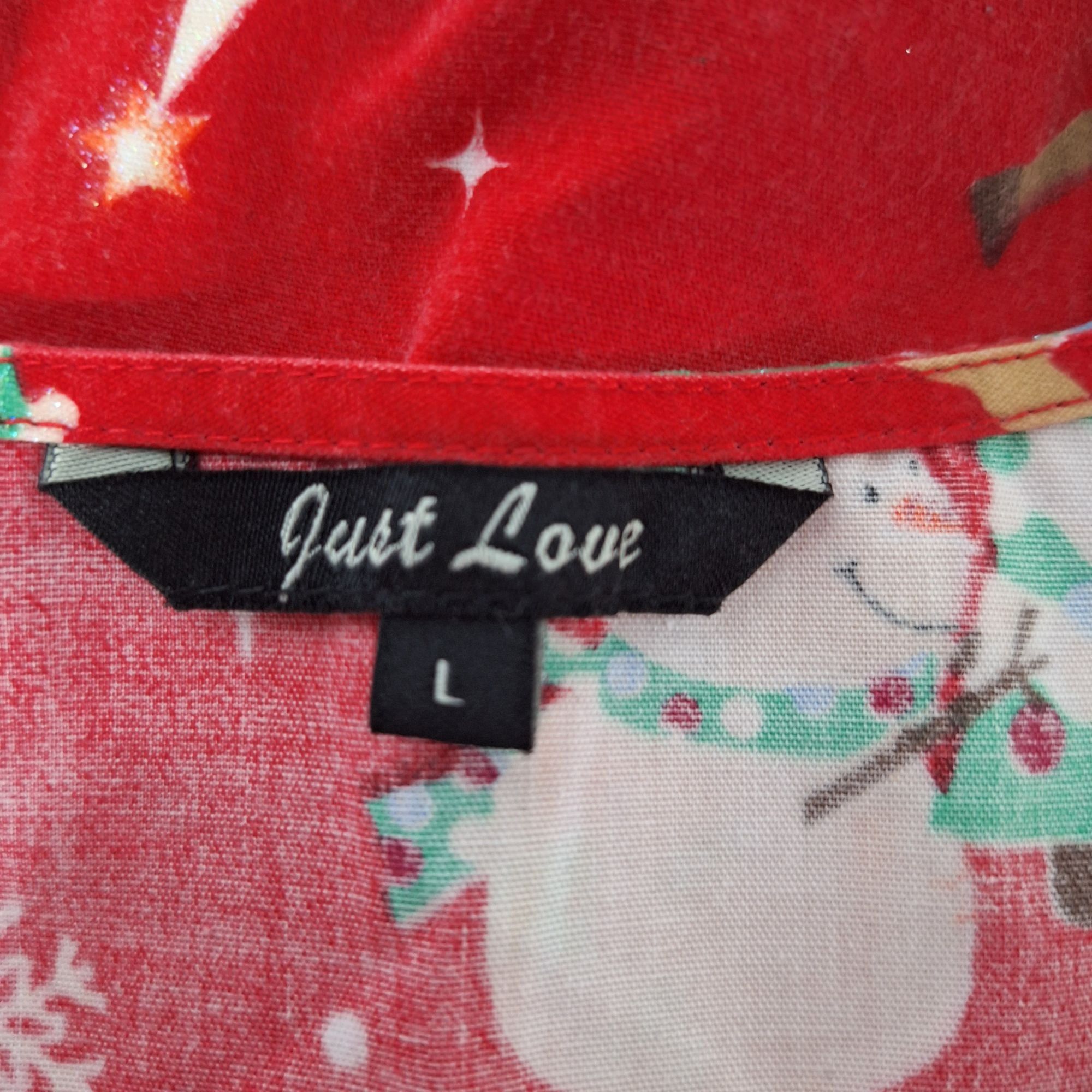 Other Just Love Christmas V-Neck Scrub Top Large Santa Snowman Rei Size L / US 10 / IT 46 - 4 Thumbnail