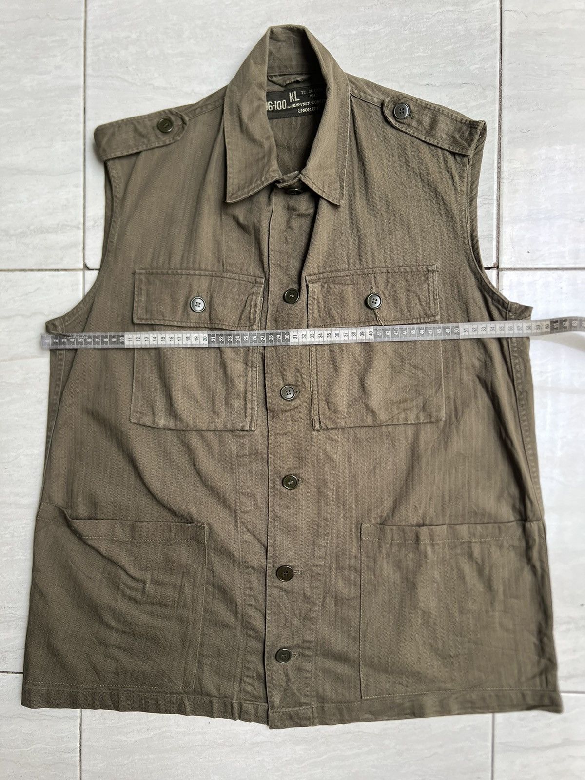 Vintage KL N.V. NEIR YNCK-CONFECTIE LENDELEDE Vest Army Military Size US L / EU 52-54 / 3 - 3 Thumbnail