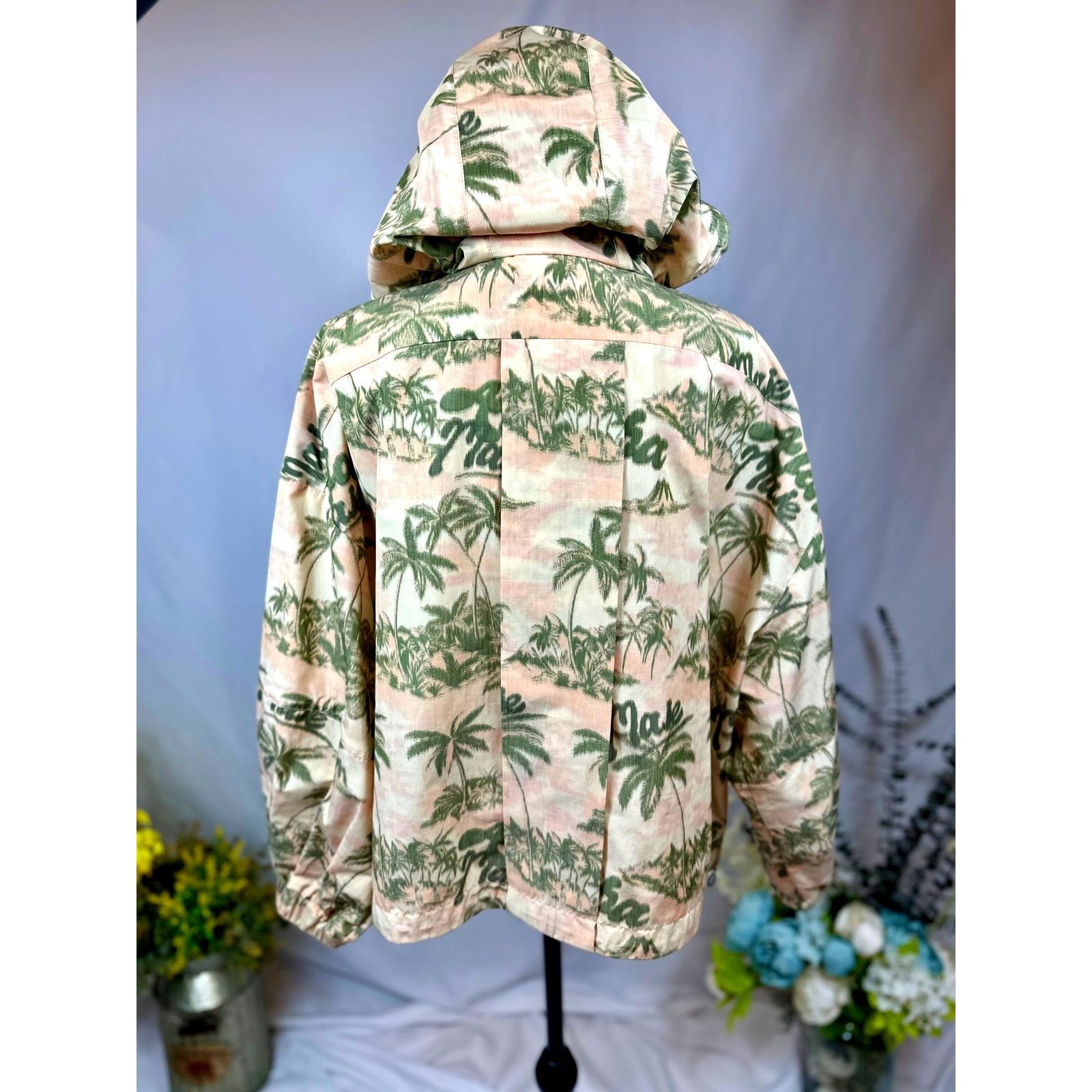 Maje Maje Palm Tree Print Jacket with hood Size 38 (M) Size M / US 6-8 / IT 42-44 - 16 Thumbnail