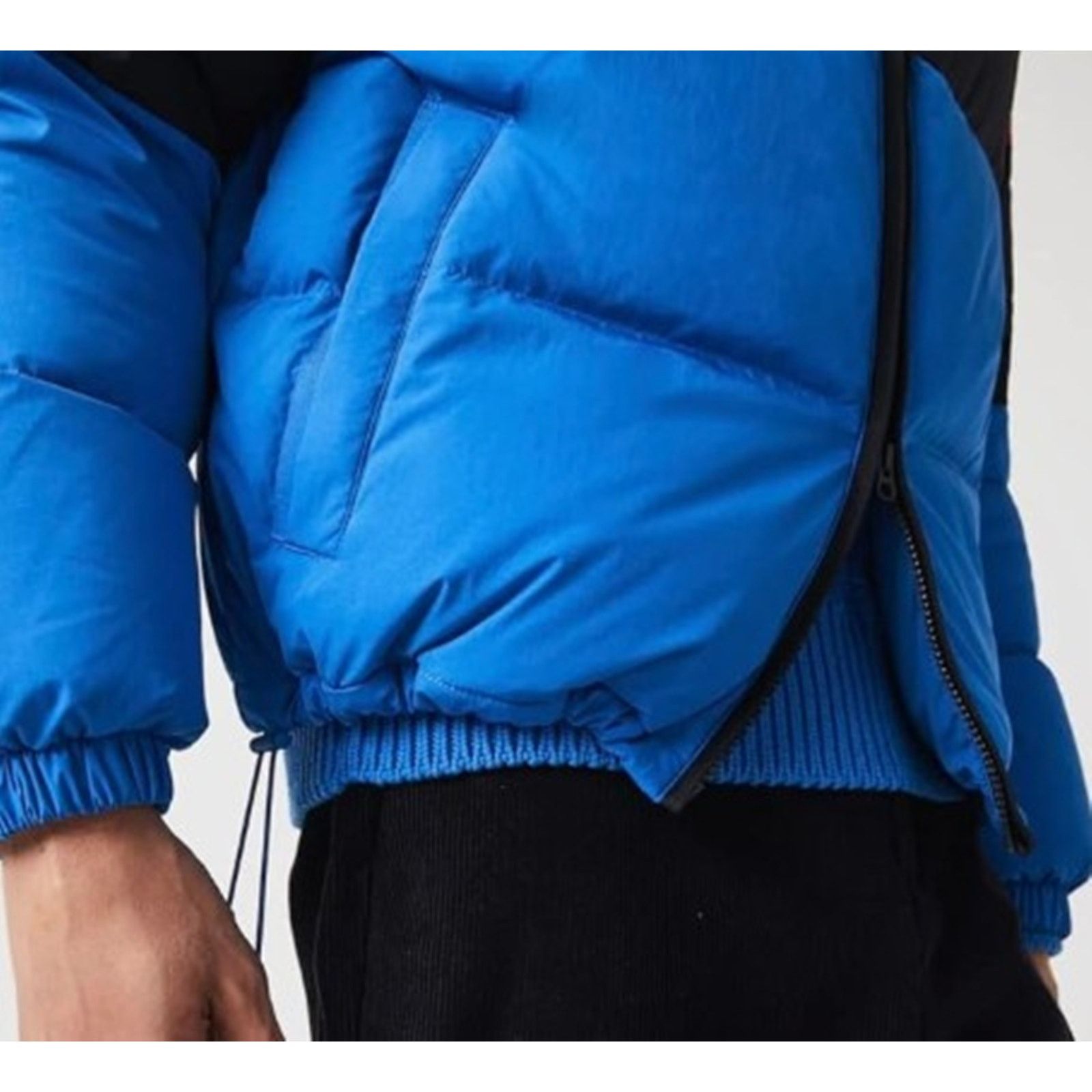 Lacoste Lacoste mens Solid Taffeta Puffer Hooded Jacket Blue/Red 2XL Size US XXL / EU 58 / 5 - 6 Thumbnail