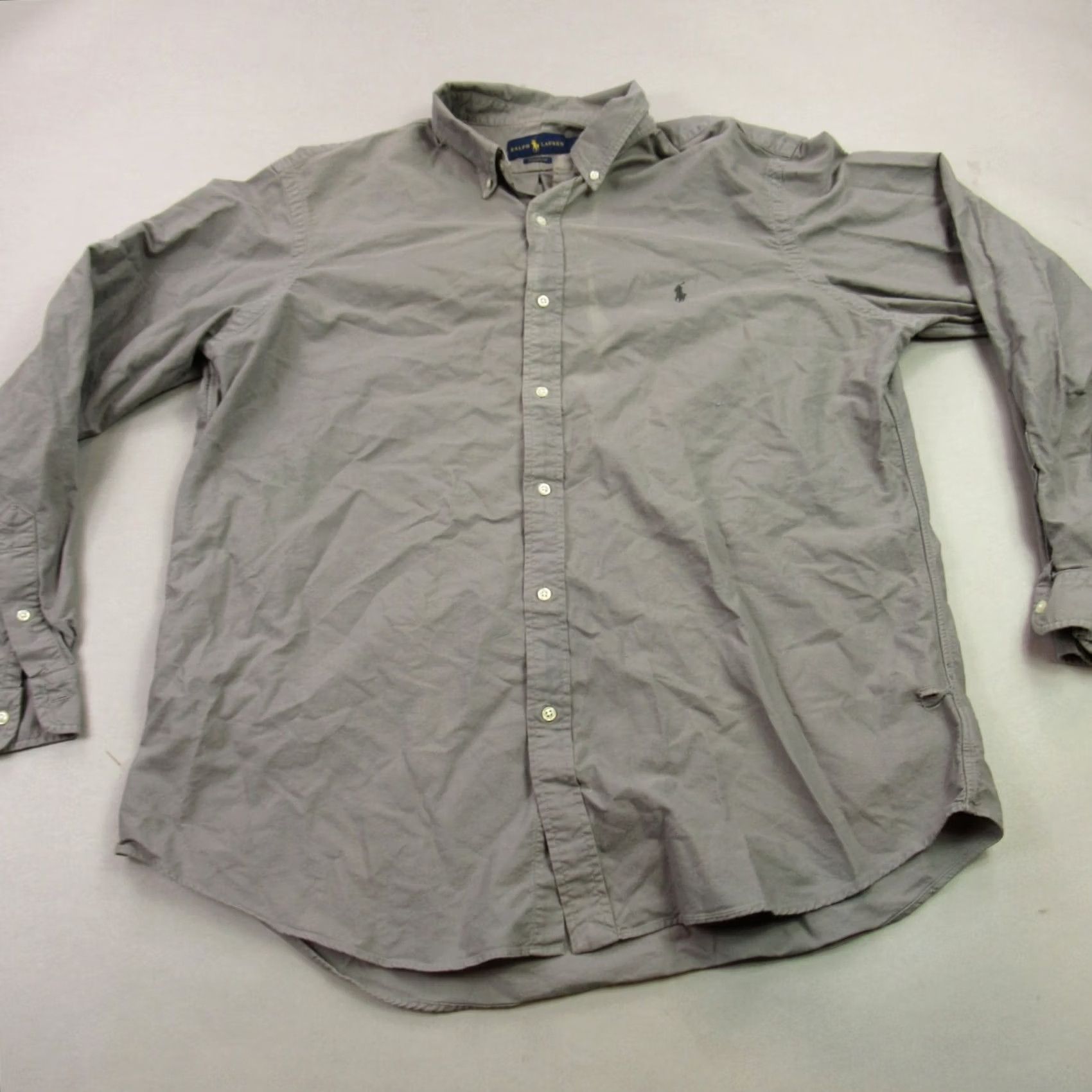 Polo Ralph Lauren Ralph Lauren Shirt Mens 2XL Long Sleeve Lightweight Button Front Gray Classic Size US XXL / EU 58 / 5 - 2 Thumbnail