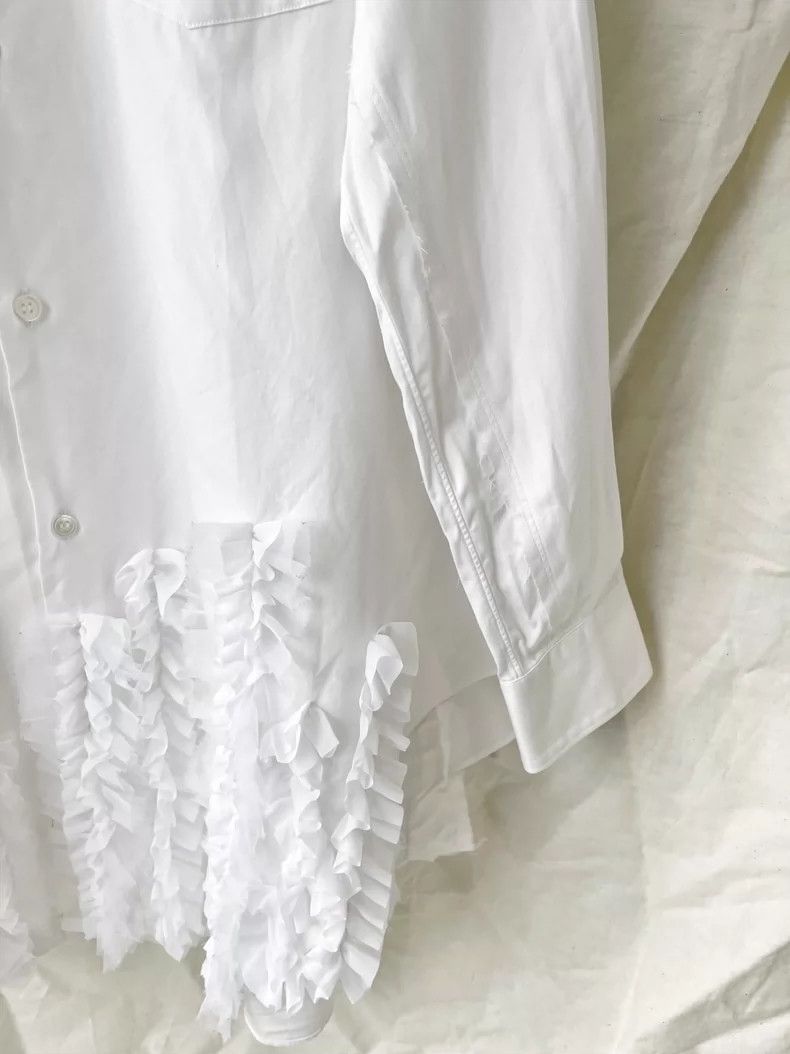 Comme des Garcons Comme Des Garcons Long Sleeve Pointed Collar Shirt Top wit Size S / US 4 / IT 40 - 4 Thumbnail