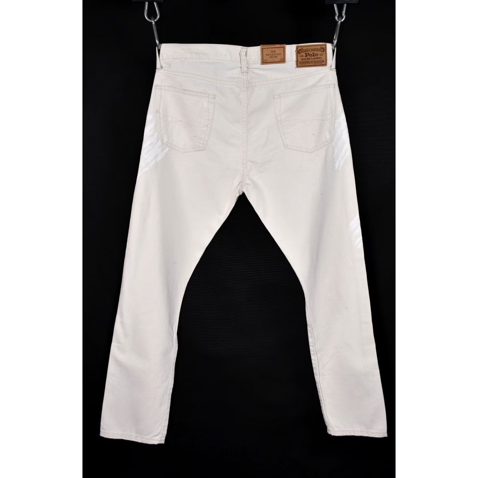Polo Ralph Lauren Polo Ralph Lauren Sullivan Slim Distressed White Denim Jeans Mens W34 L32 Size US S / EU 44-46 / 1 - 7 Thumbnail