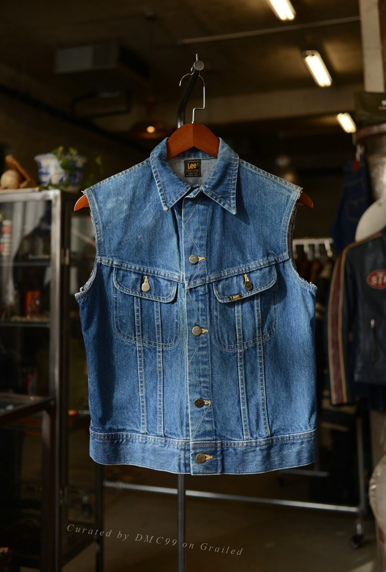 Vintage Vintage 1980s Lee Denim Vest Size US M / EU 48-50 / 2 - 1 Thumbnail
