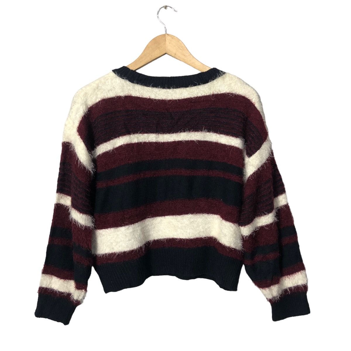 Aran Isles Knitwear Vtg E Hyphen World Gallery Striped Mohair Crop Top Knitwear Size M / US 6-8 / IT 42-44 - 5 Thumbnail