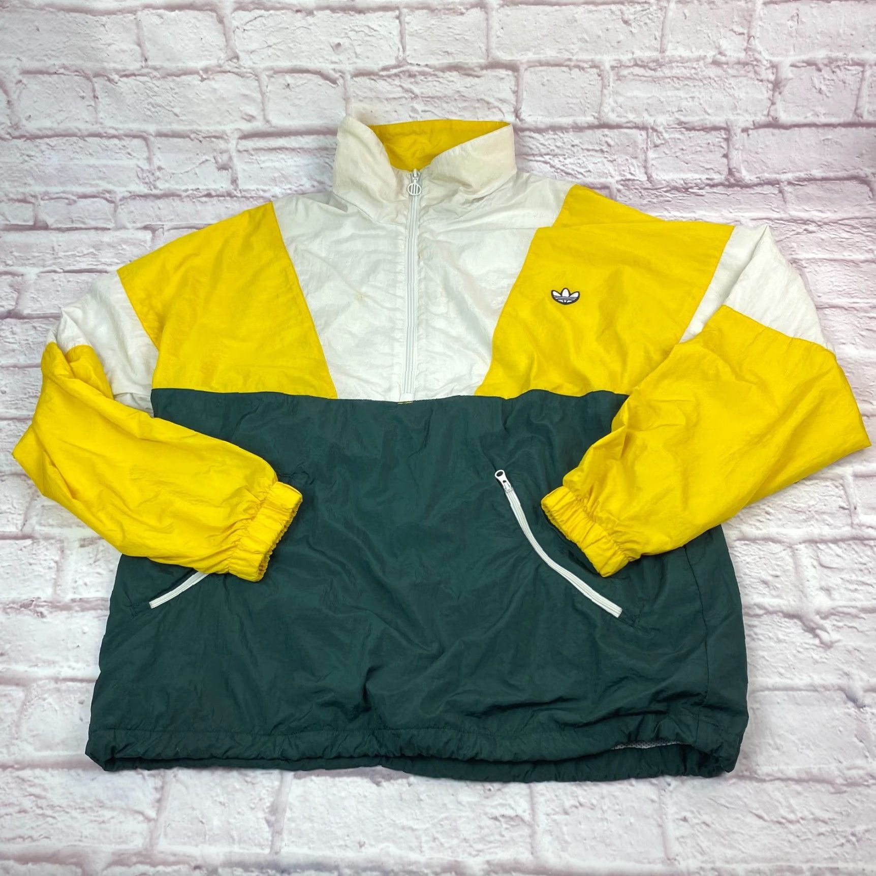 Adidas Adidas Track Jacket Colorblock 1/2 Zip Yellow & Green M Athletic Mens Colorful 90s? Size US M / EU 48-50 / 2 - 7 Thumbnail