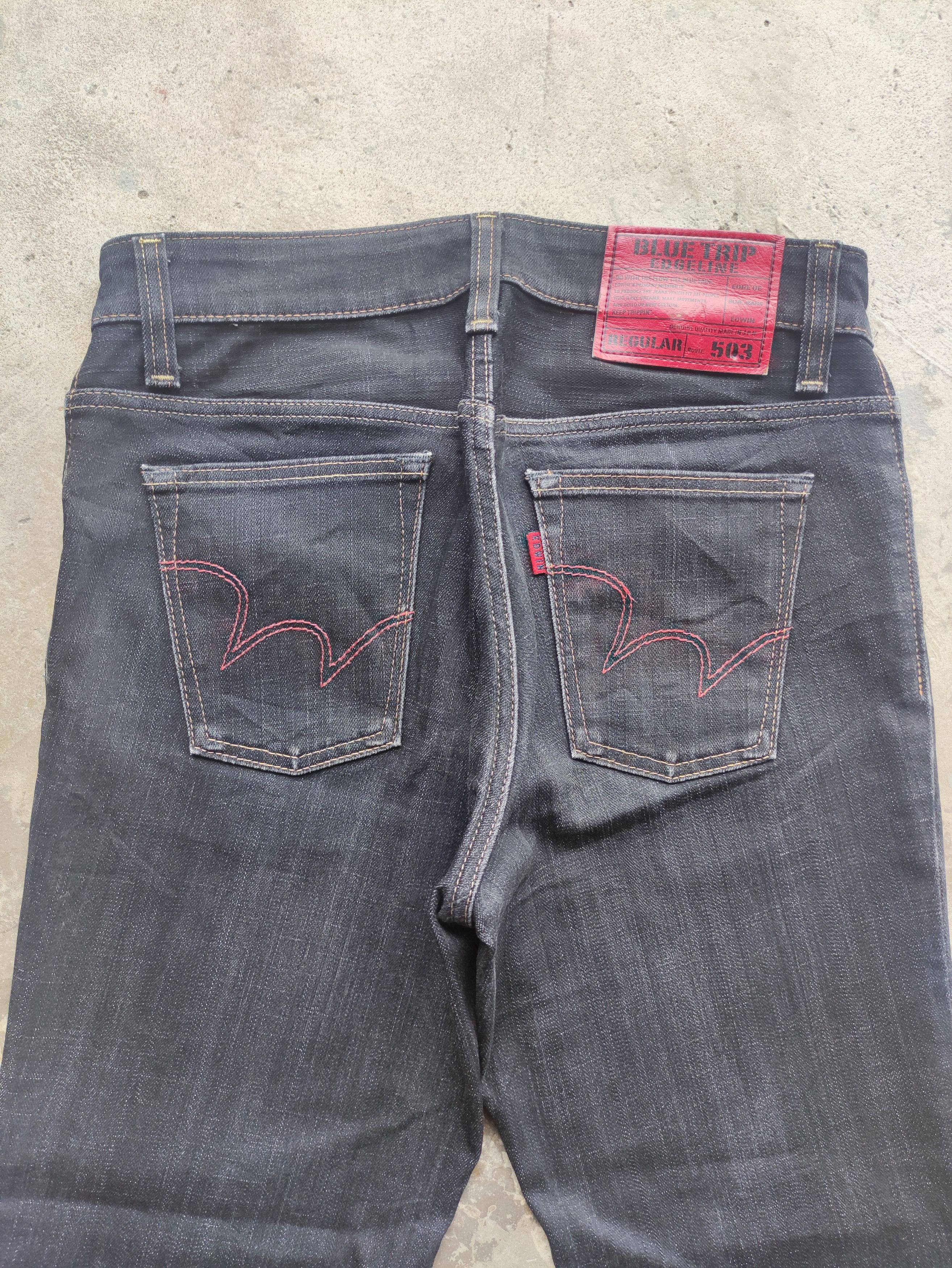Edwin Vintage Edwin Brand Ripped Straight Cut Denim Pants Size US 32 / EU 48 - 10 Thumbnail