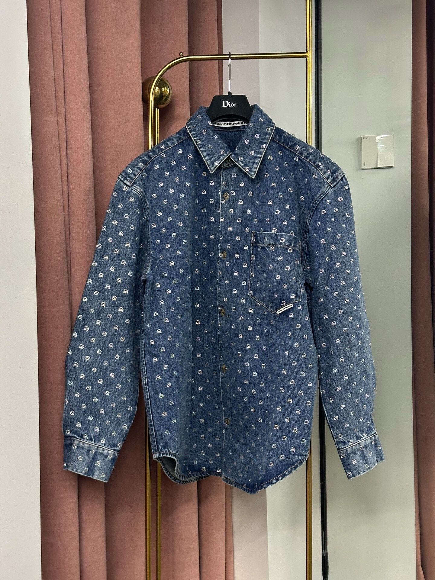 Alexander Wang Alexander Wang Blue Logo Shirt Jacket Size XS / US 0-2 / IT 36-38 - 1 Thumbnail