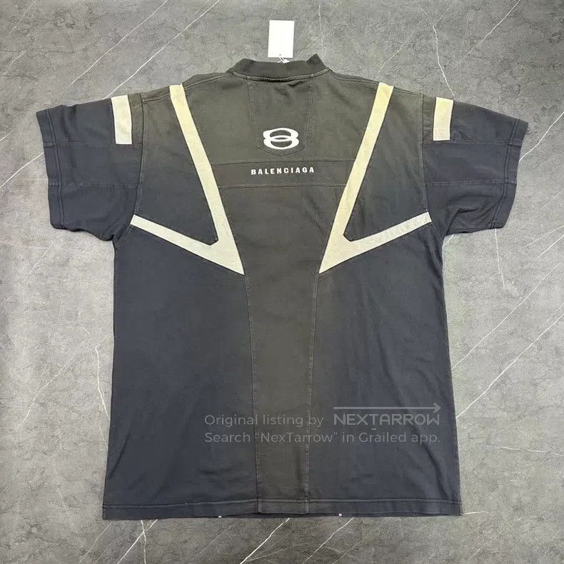 Balenciaga Balenciaga Distressed large damaged double-ring sewn racin Size US M / EU 48-50 / 2 - 2 Thumbnail