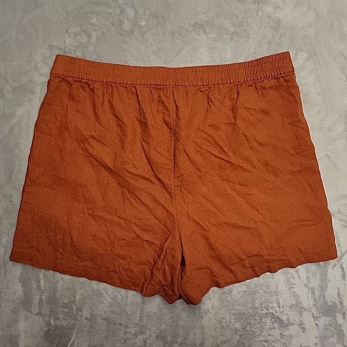 J.Crew J. Crew Shorts Womens XL Rust Linen Blend Elastic Waist Drawstring Comfy NEW Casual Outdoor Pocket Quiet (adjusted to fill 200 char limit?) Size 40" / US 18 - 6 Thumbnail