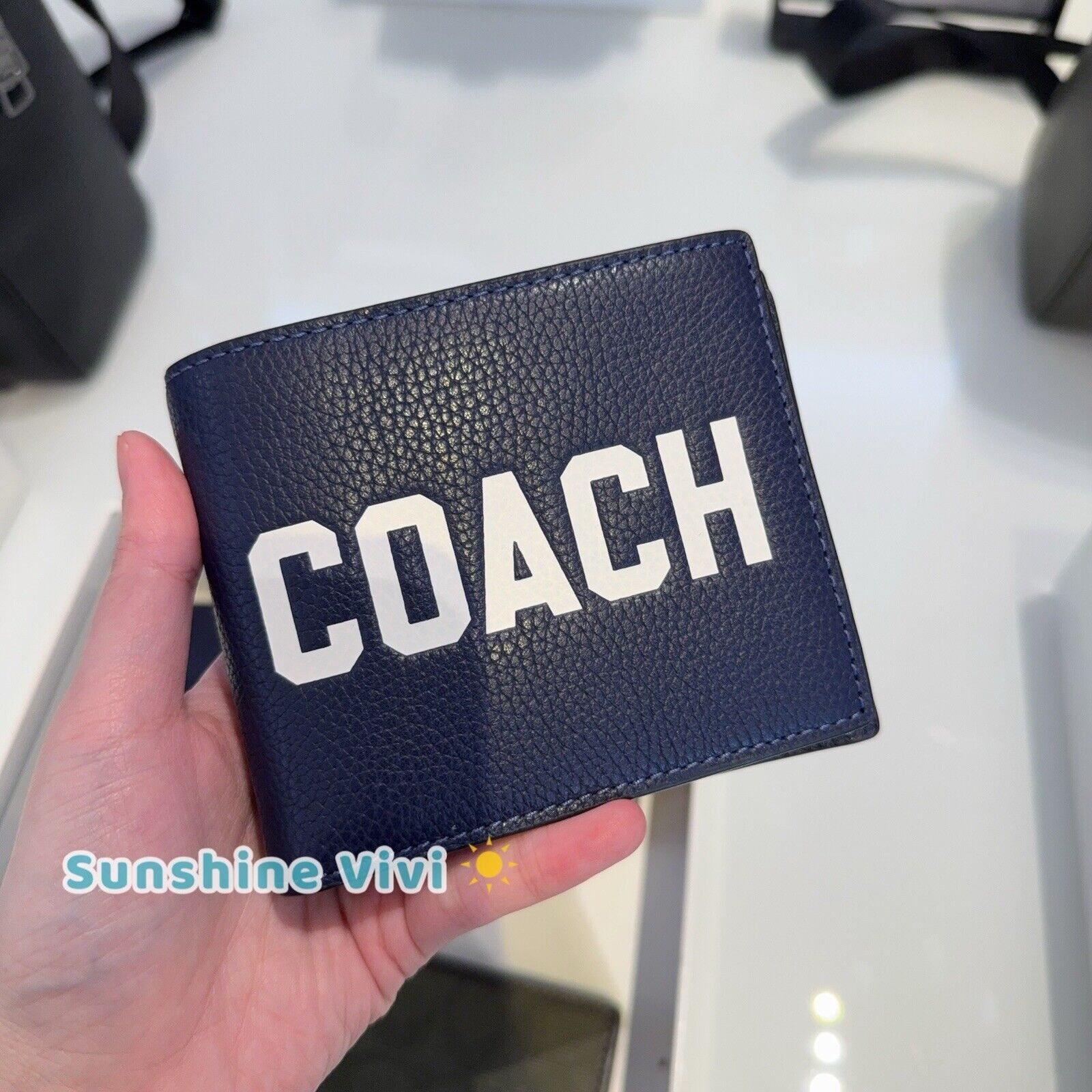 Coach NWT Coach CP279 3 In 1 Wallet With Coach Graphic Dark Navy Size ONE SIZE - 1 Thumbnail