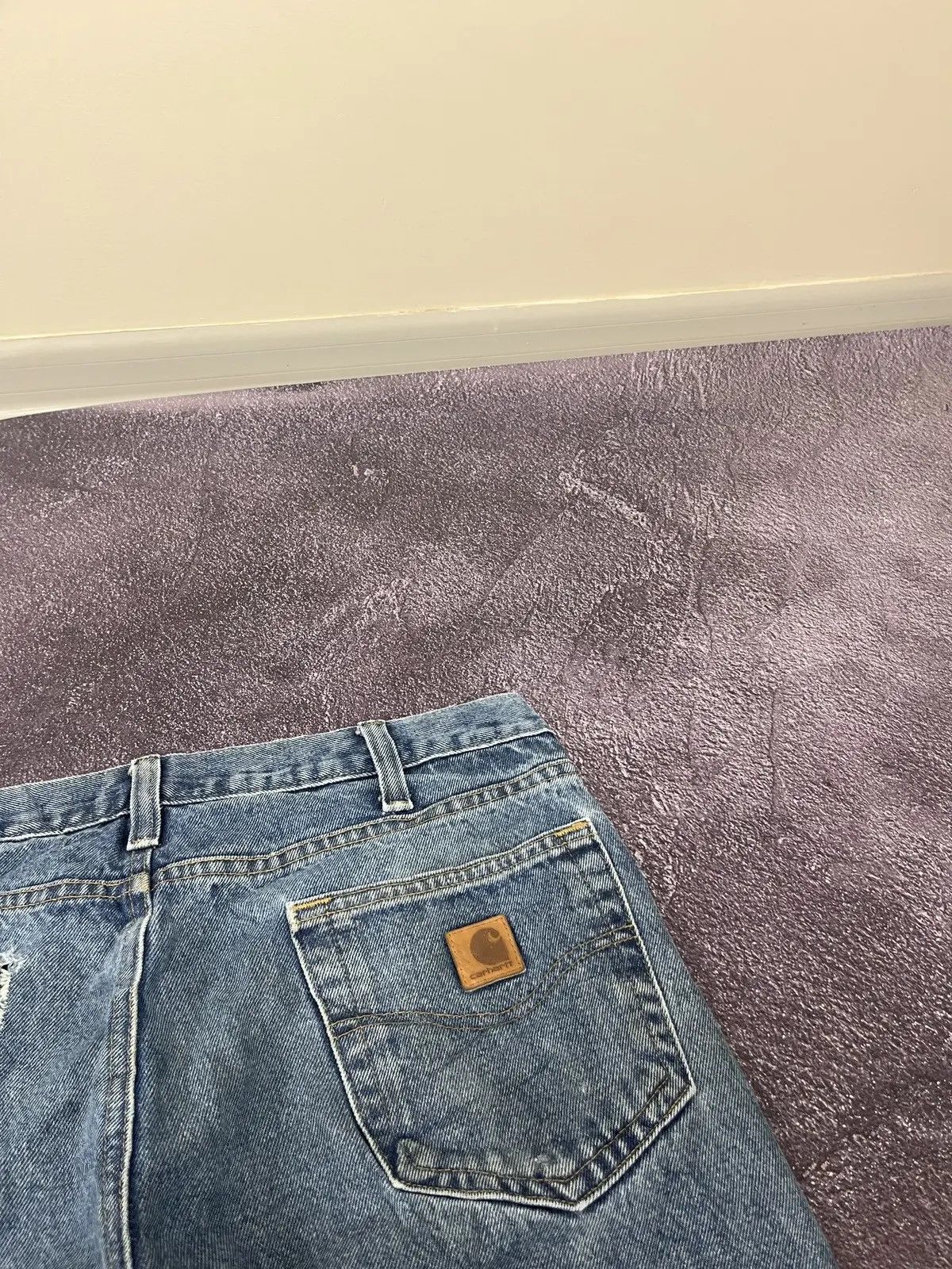 Carhartt × Vintage Vintage Carhartt Work Blue Denim American Hype Baggy Jeans Size US 34 / EU 50 - 5 Thumbnail