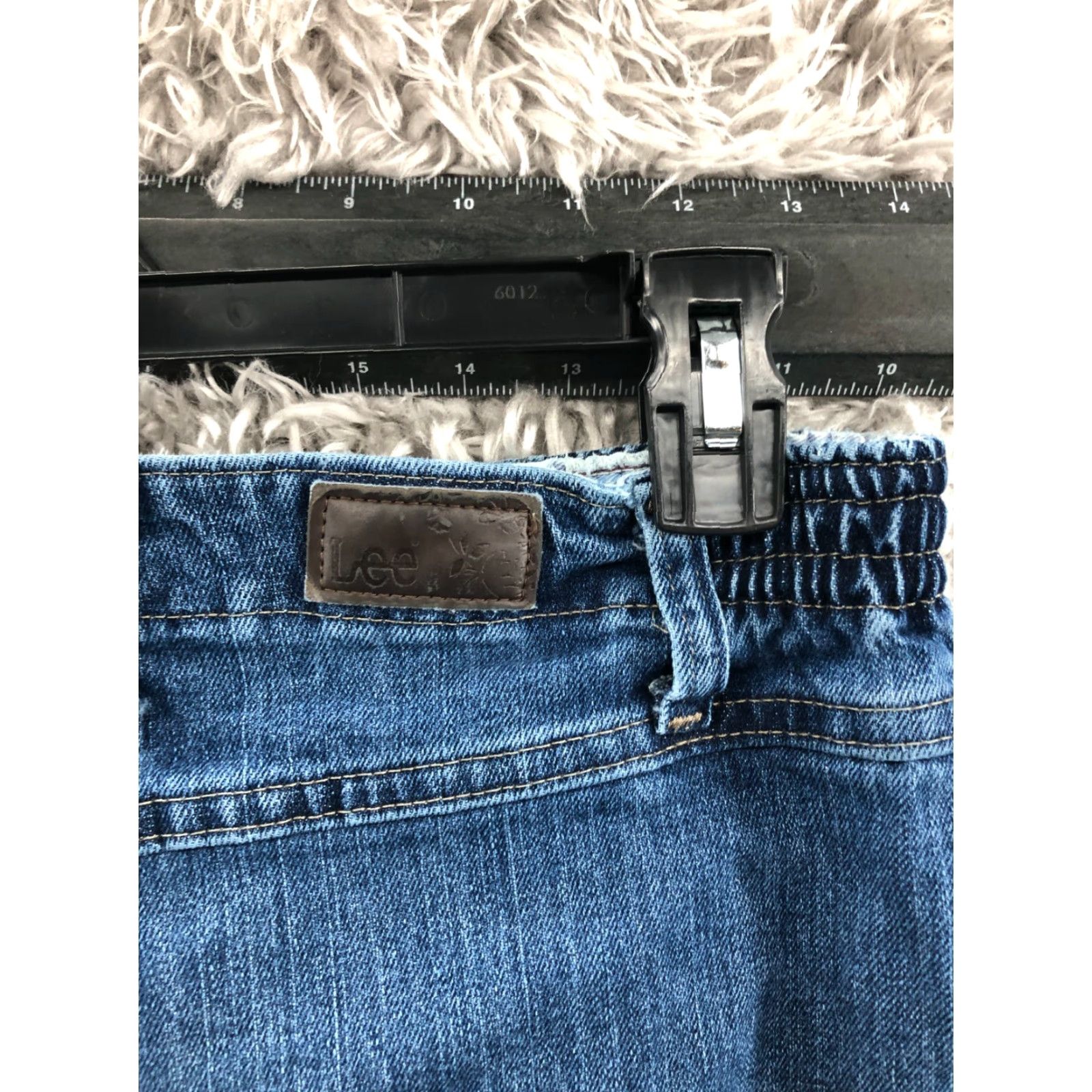 Lee Lee Jeans Size 12 Womens Regular Taper Blue 31in Inseam Stretch High Rise Denim Fashion Modern Classic Weekend Comfort Size 34" / US 12 / IT 48 - 6 Thumbnail