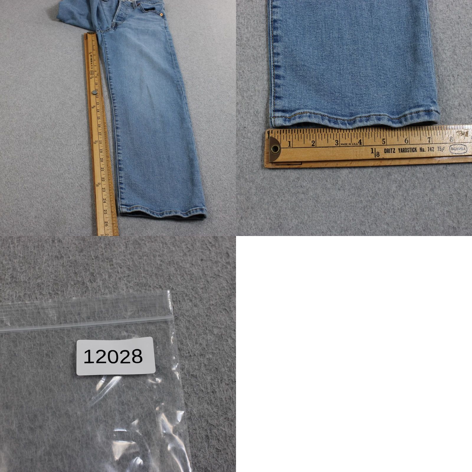 Levi's Levis Ribcage Straight Ankle Jeans Women 26 Blue Light Wash Slim Stretch Denim Size 26" / US 2 / IT 38 - 8 Thumbnail