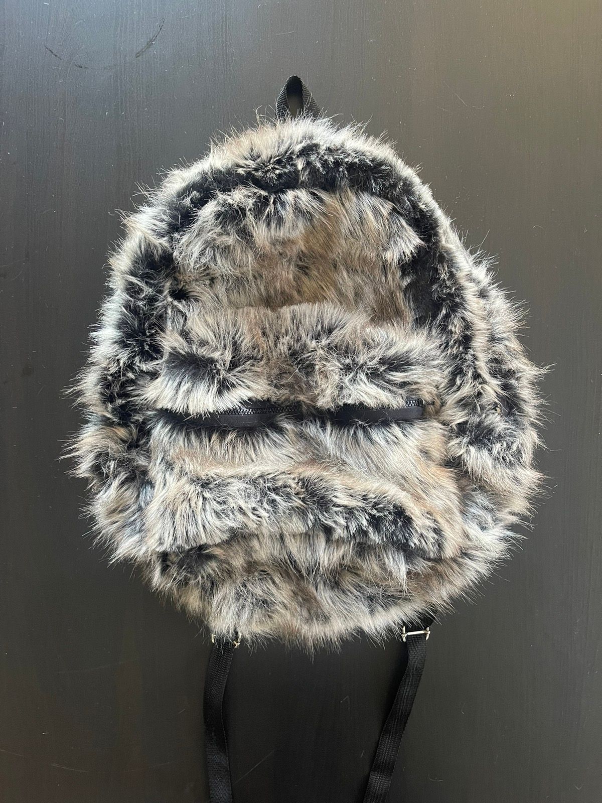 Pre-owned Ends Repair 1 Of 1 Unreleased  Frosted Fur Backpack In White
