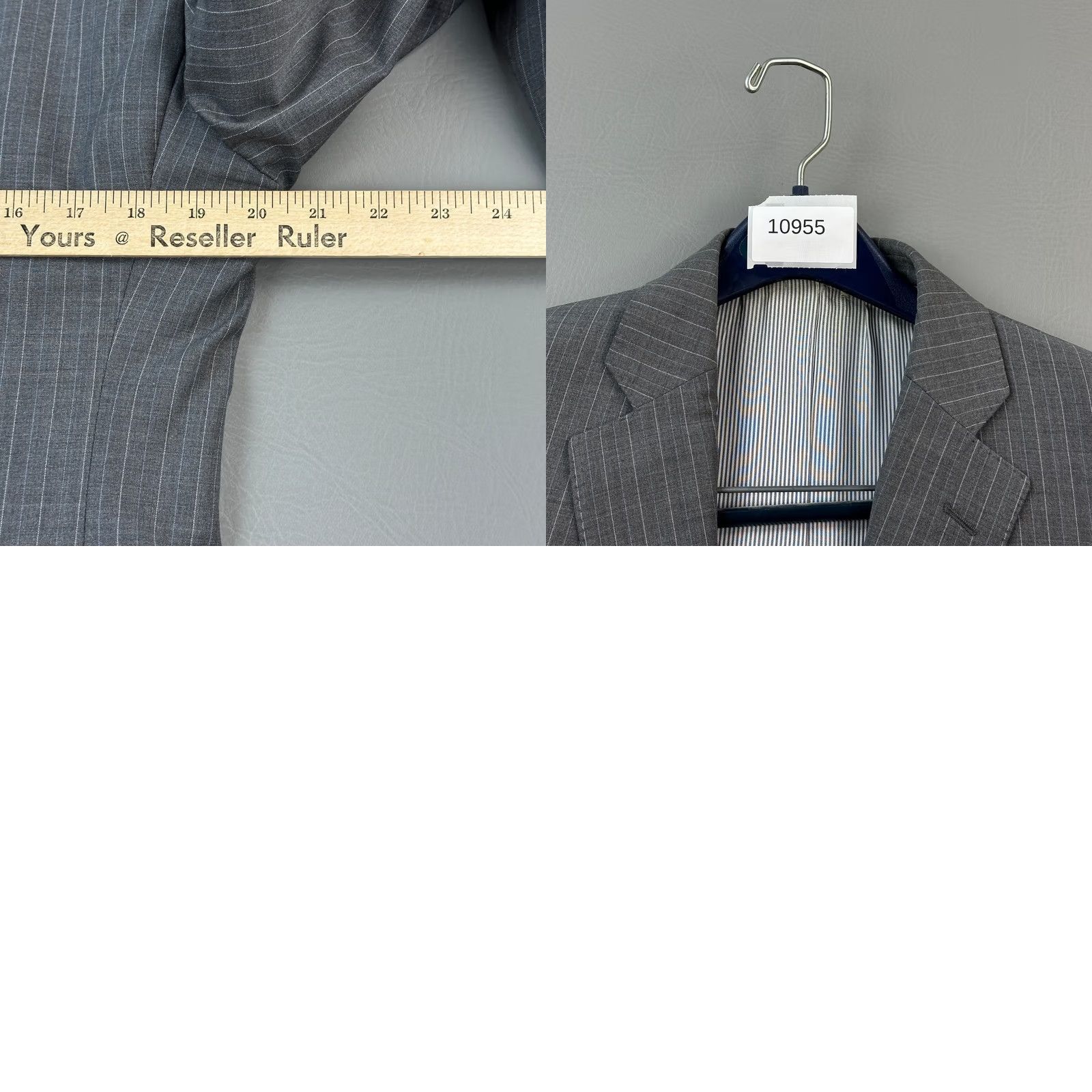 Brooks Brothers Brooks Brothers Explorer Blazer Mens 40S Gray Pinstripe Wool Fitzgerald Fit Blazer Size 40R - 10 Thumbnail