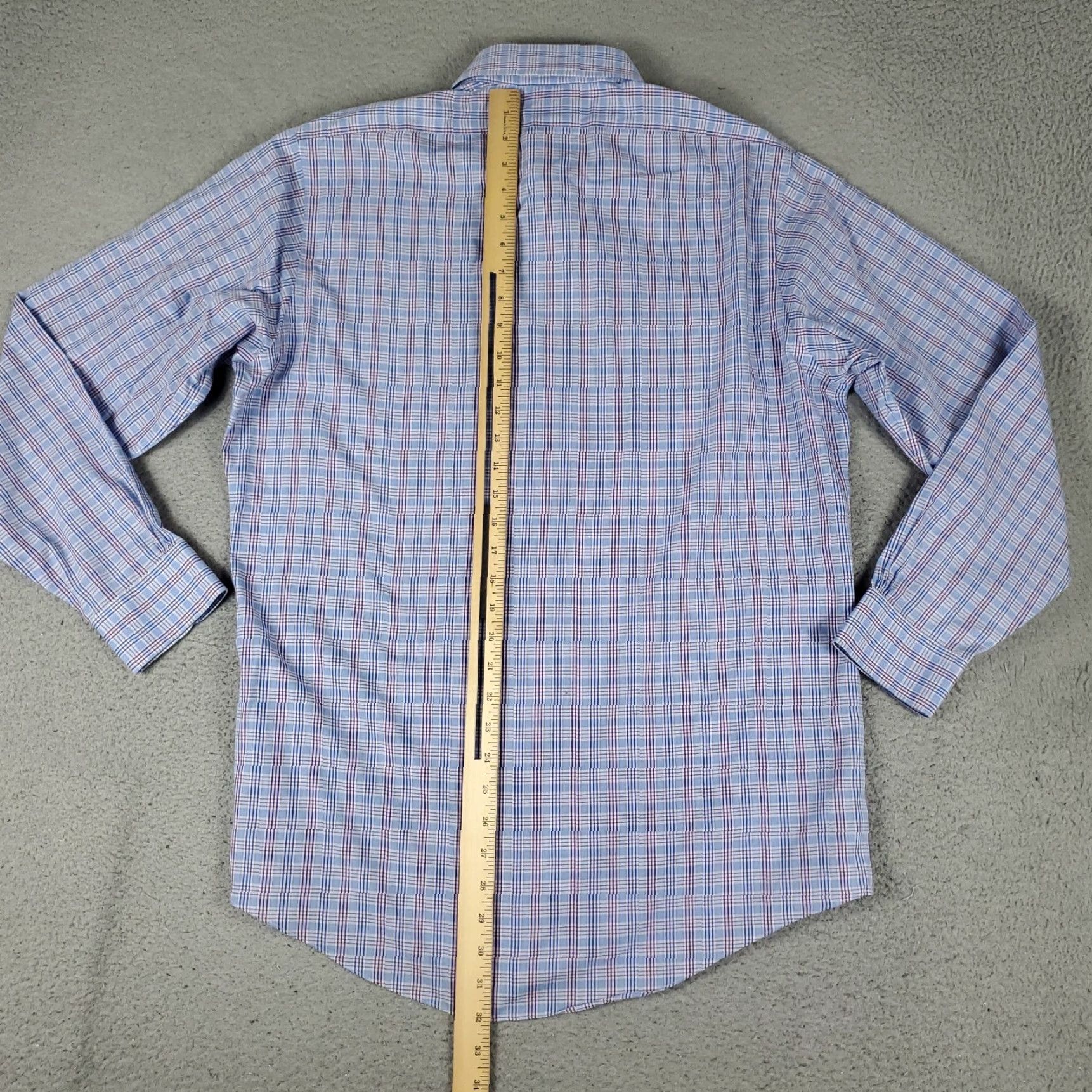 Brooks Brothers BROOKS BROTHERS Shirt Men's 16.5 Blue Plaid Regent Dress Button Up Long Sleeve Non-Iron Classic Casual Workwear Mens Size 42R - 4 Thumbnail
