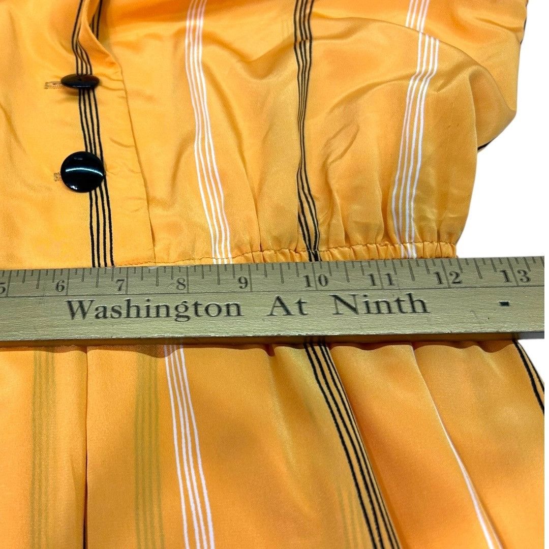 Other Vintage Herman Marcus Yellow Striped Long-Sleeve Dress & Bel Size M / US 6-8 / IT 42-44 - 10 Thumbnail