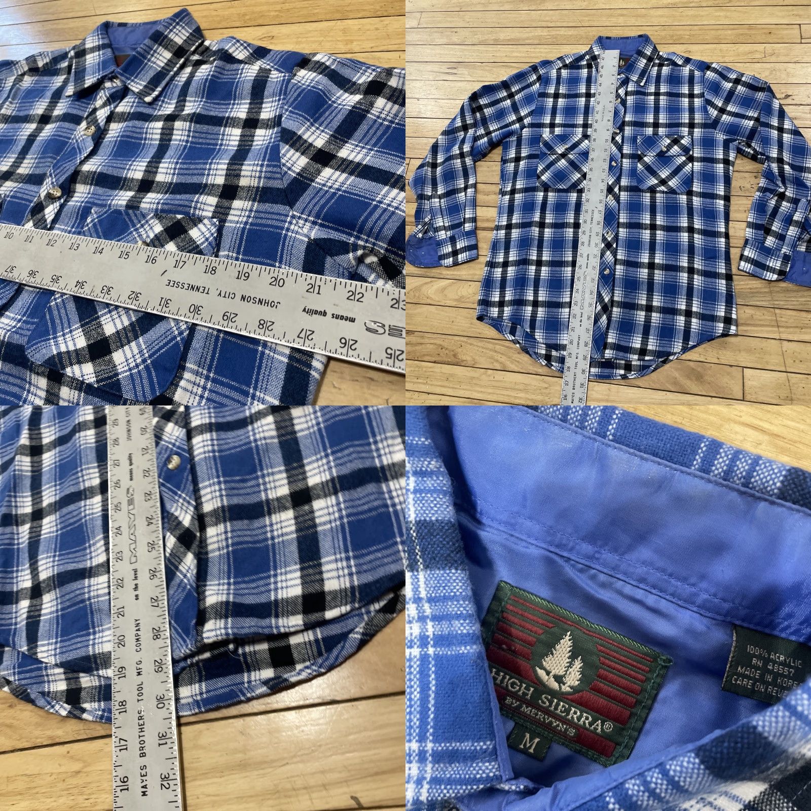 High Sierra VINTAGE High Sierra Flannel Shirt Men M Blue Plaid Western 90s Light Cotton Button-Up Redefined for Search (90s, western, vintage) Mens Size US M / EU 48-50 / 2 - 8 Thumbnail