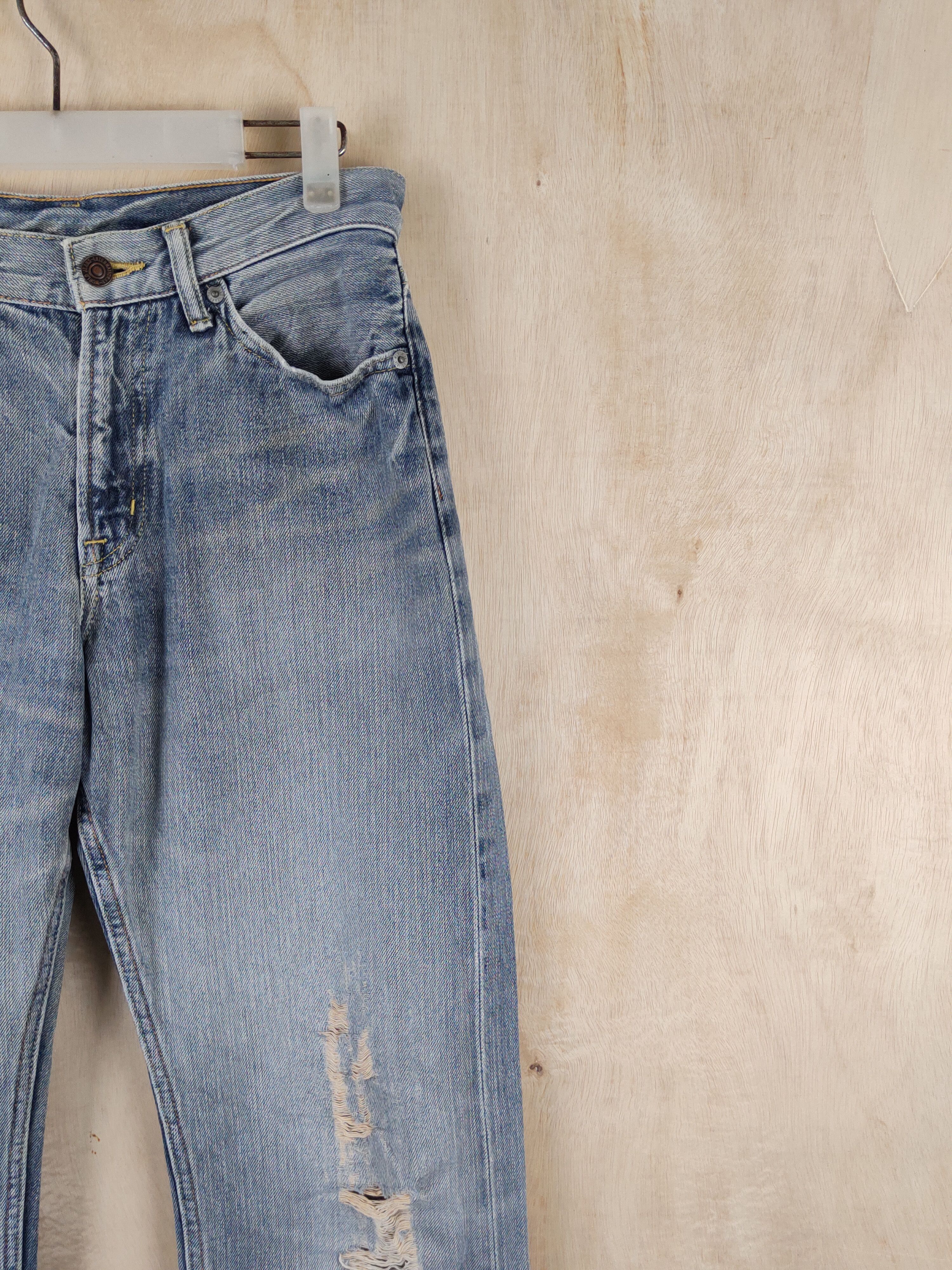 Japanese Brand Pbi Blue Faded Distressed Ripped Jeans #S2474 Size 29" - 5 Thumbnail