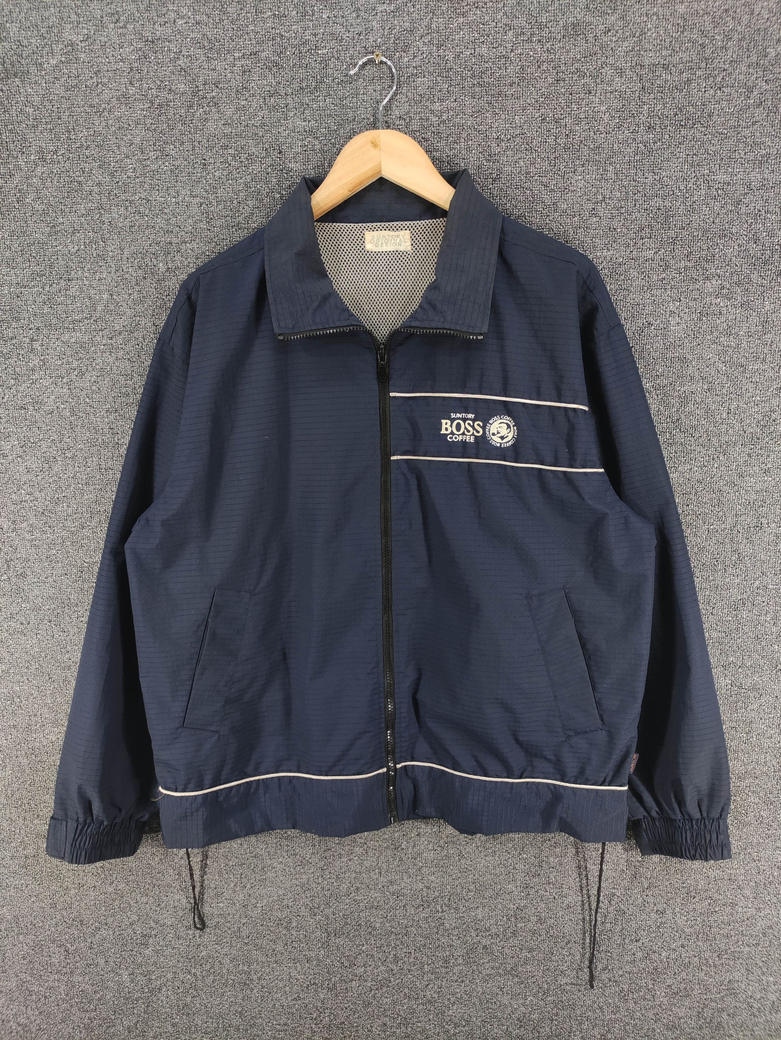 Vintage Suntory Boss Coffee Windbreaker Jacket Zipper