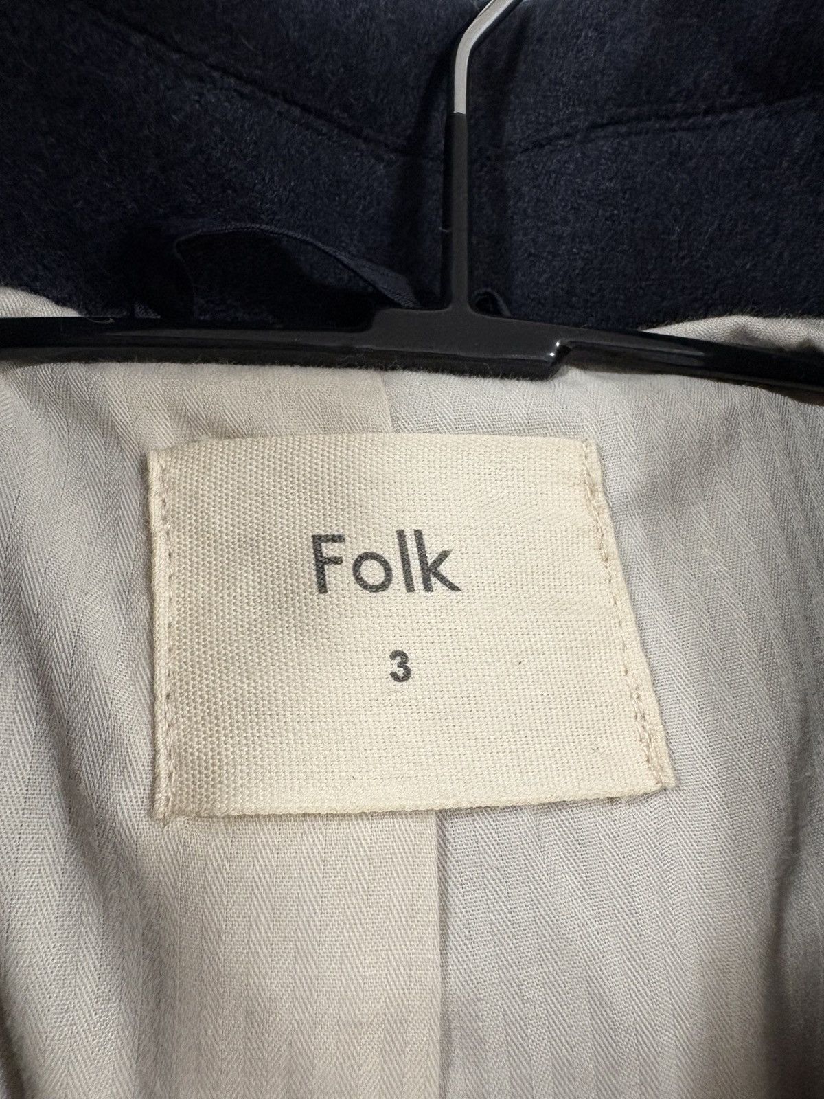 Folk Folk Double-breasted Pea Coat Dark Blue Sz: 3/M Front Pocket Size US M / EU 48-50 / 2 - 2 Thumbnail