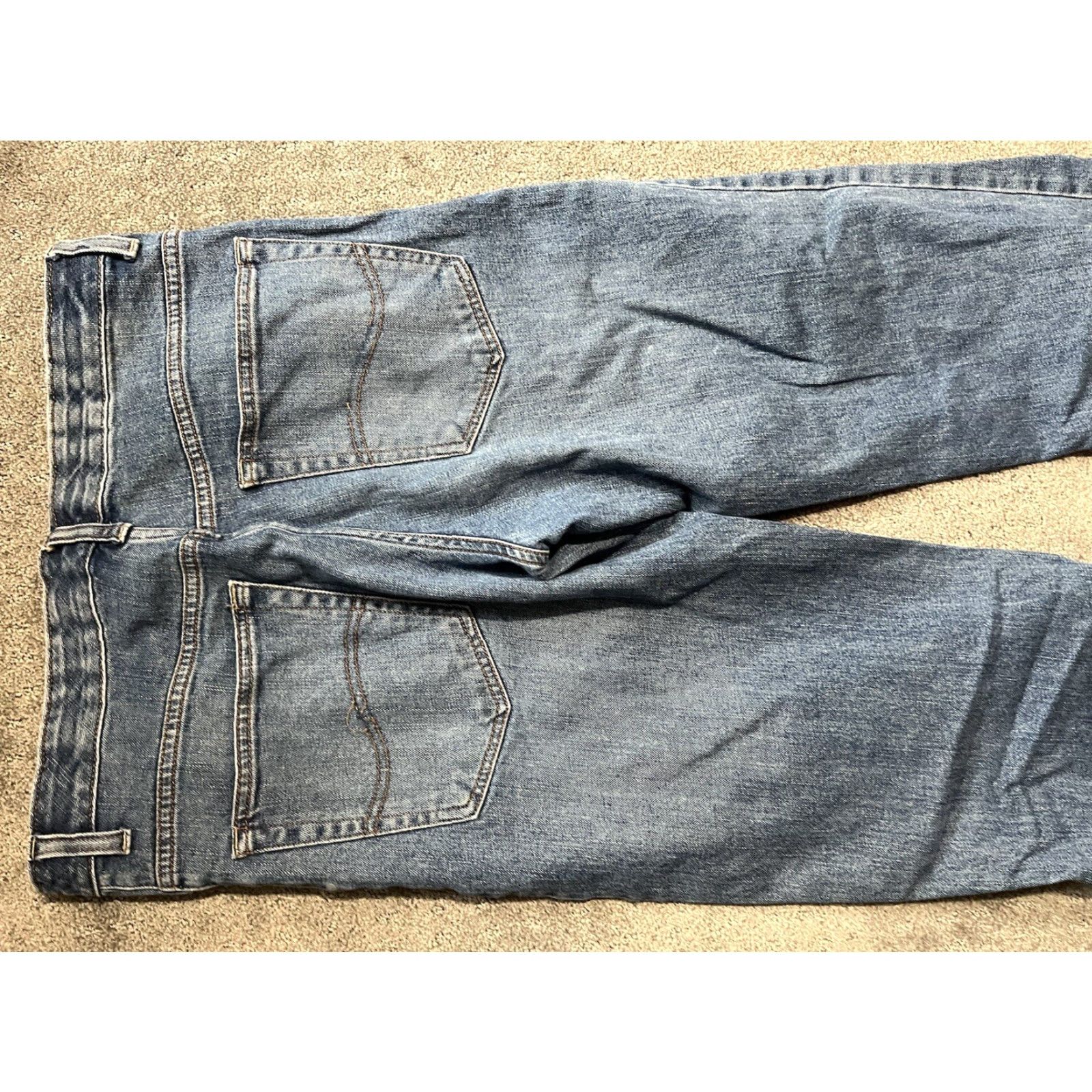 Lee Lee Custom Fit Pants Mens 32X32 Dark Blue Flat Front Straight Leg Cotton 4 Pockets Size US 32 / EU 48 - 7 Thumbnail