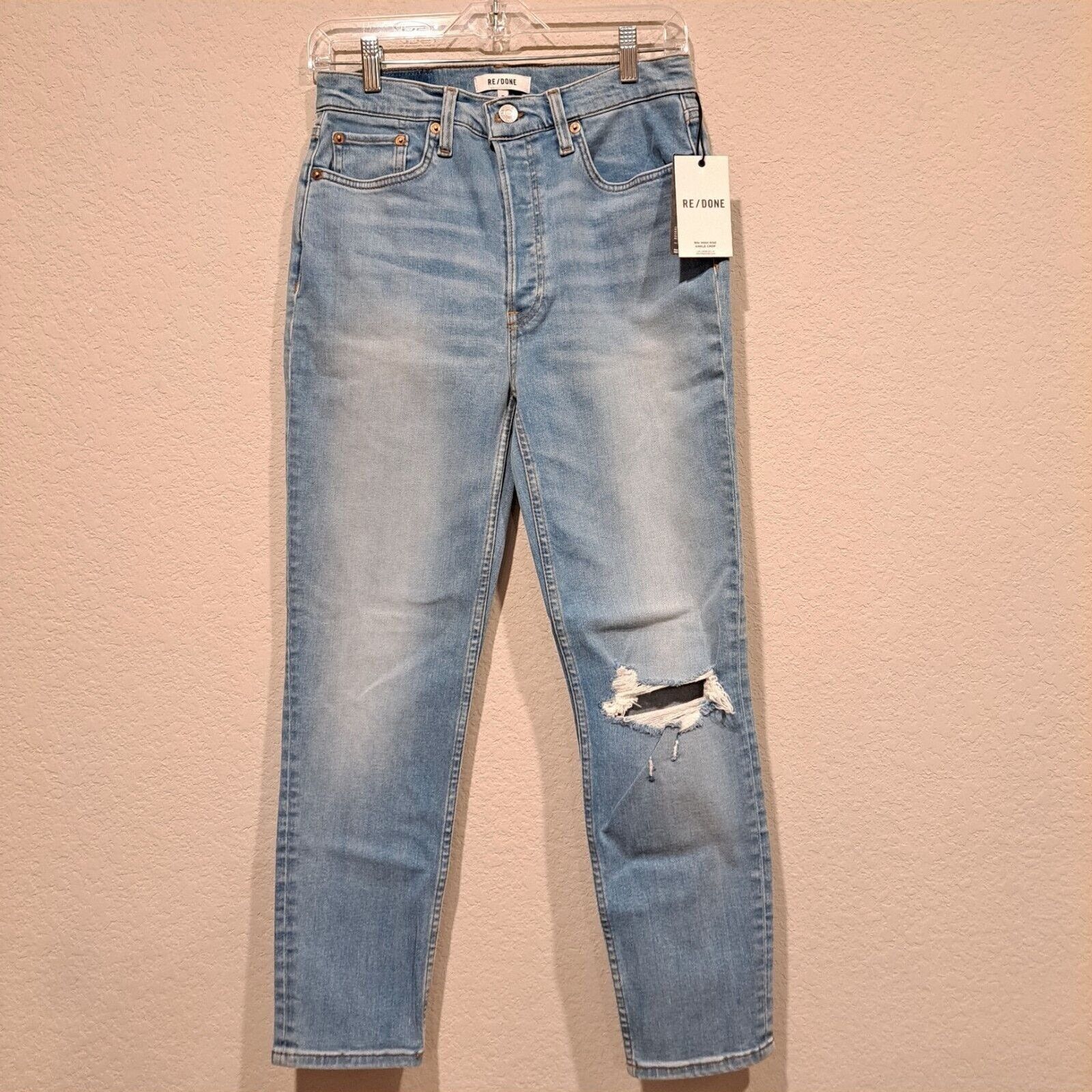 RE/DONE RE/DONE 90s High Rise Ankle Crop Denim Jeans Size 29 - NWT Size 29" - 9 Thumbnail