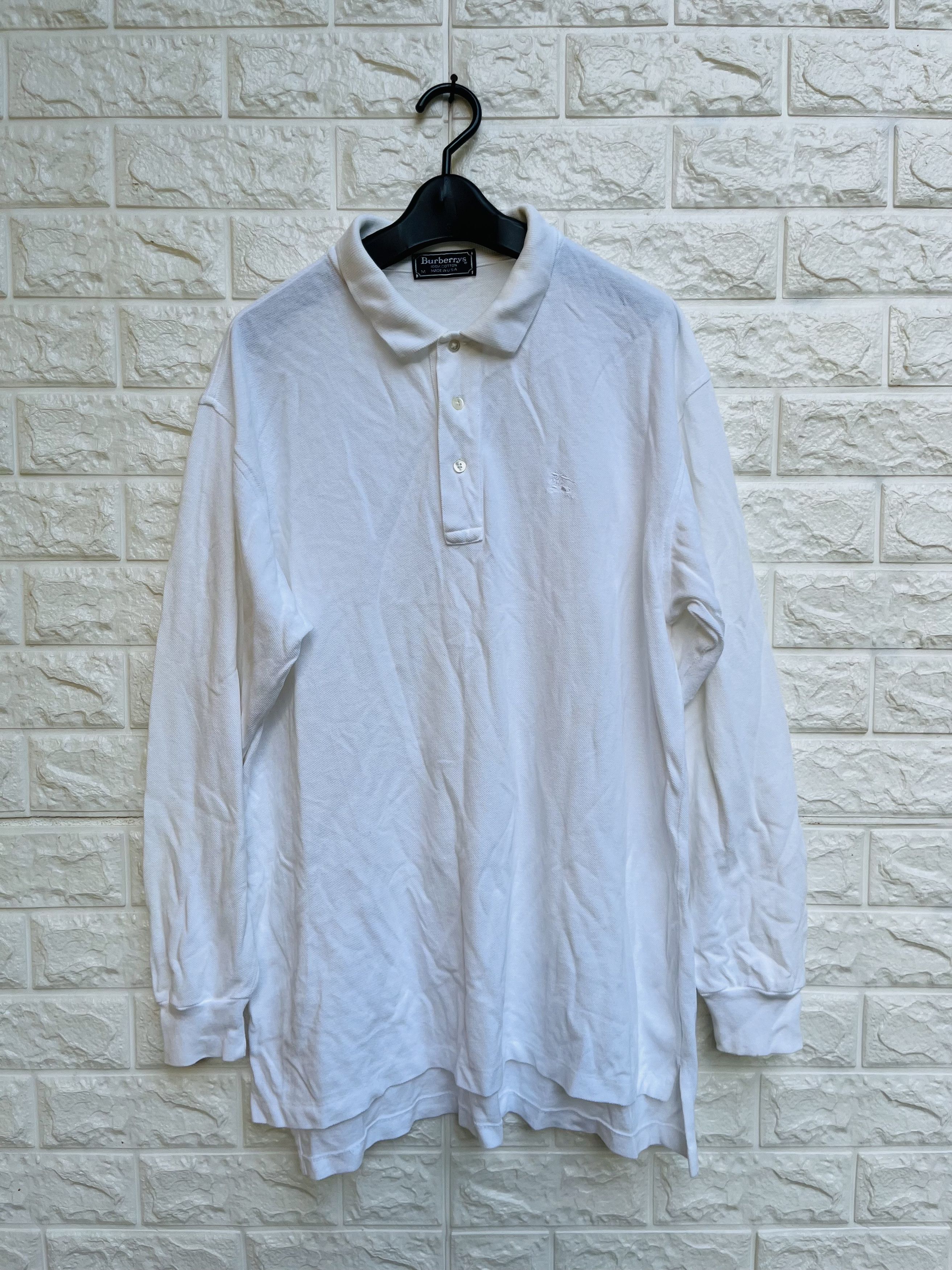 Burberry × Japanese Brand × Vintage Vintage Burberry White Designer Fashion Style Size US L / EU 52-54 / 3 - 1 Thumbnail