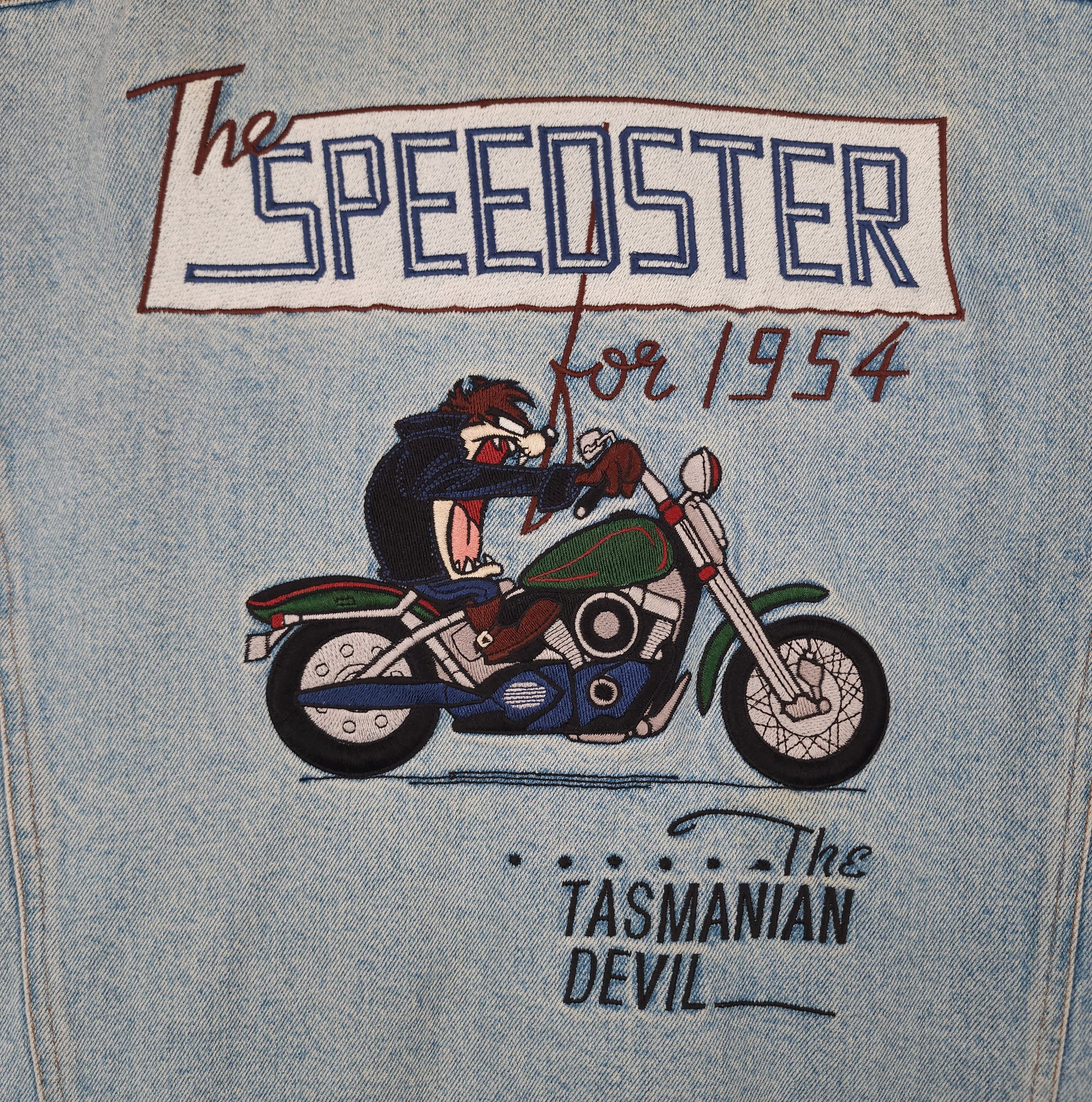 Acme Clothing Vintage ACME Taz The speedster Tasmanian devil denim vest Size US XL / EU 56 / 4 - 6 Thumbnail