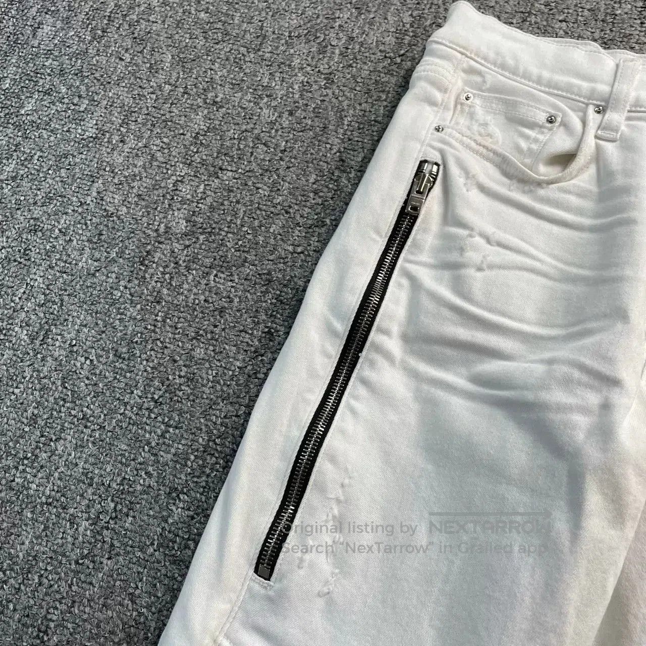 Amiri AMIRI White Zipper Jeans. Size 26" / US 2 / IT 38 - 3 Thumbnail