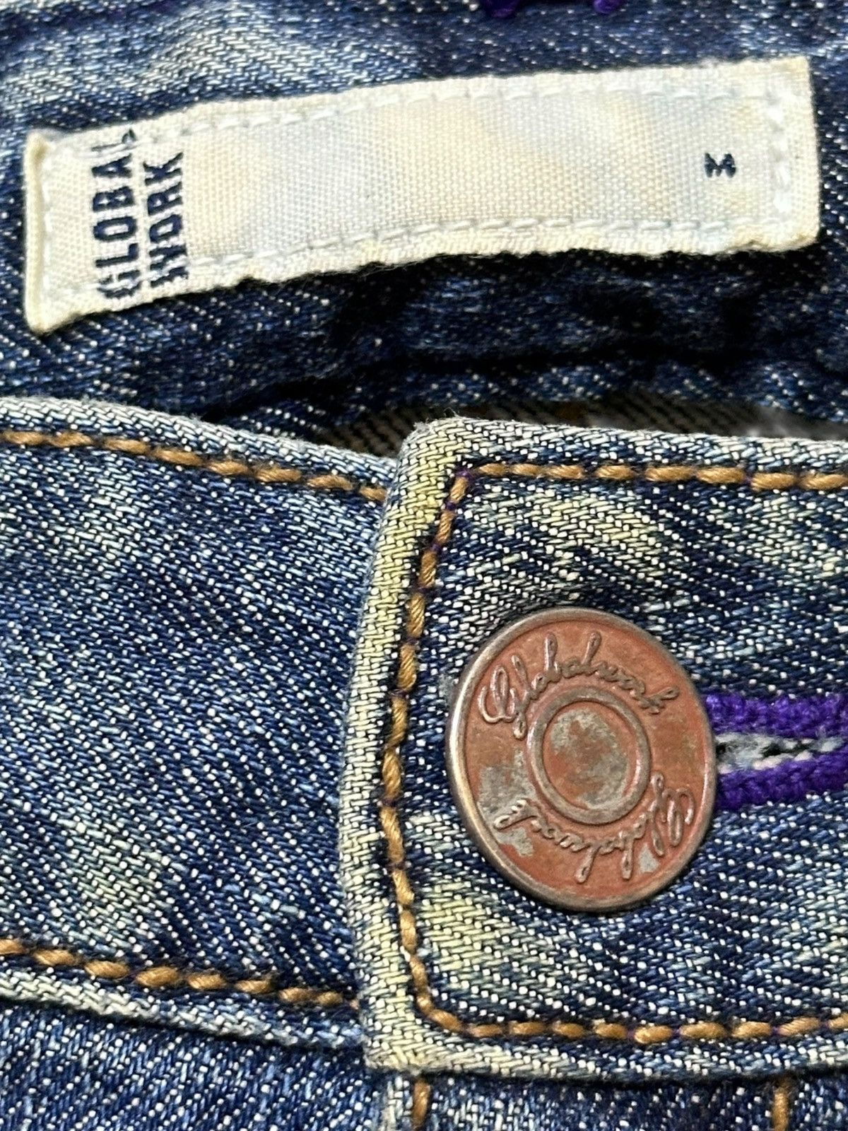 POST ARCHIVE FACTION (PAF) Vintage Global Work Studded Bondage Punk Denim Size US 31 - 9 Thumbnail
