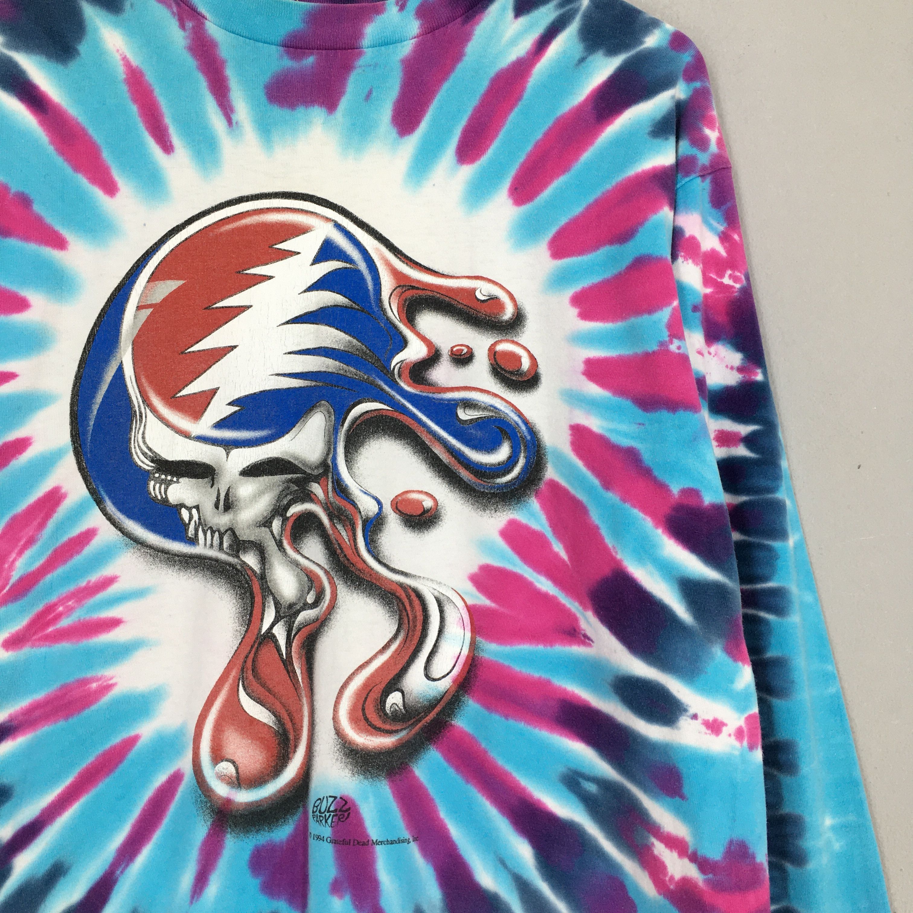 Grateful Dead × Vintage Vintage 90s Grateful Dead Rock Concert Tie Dye Tshirt Large Size US L / EU 52-54 / 3 - 2 Thumbnail