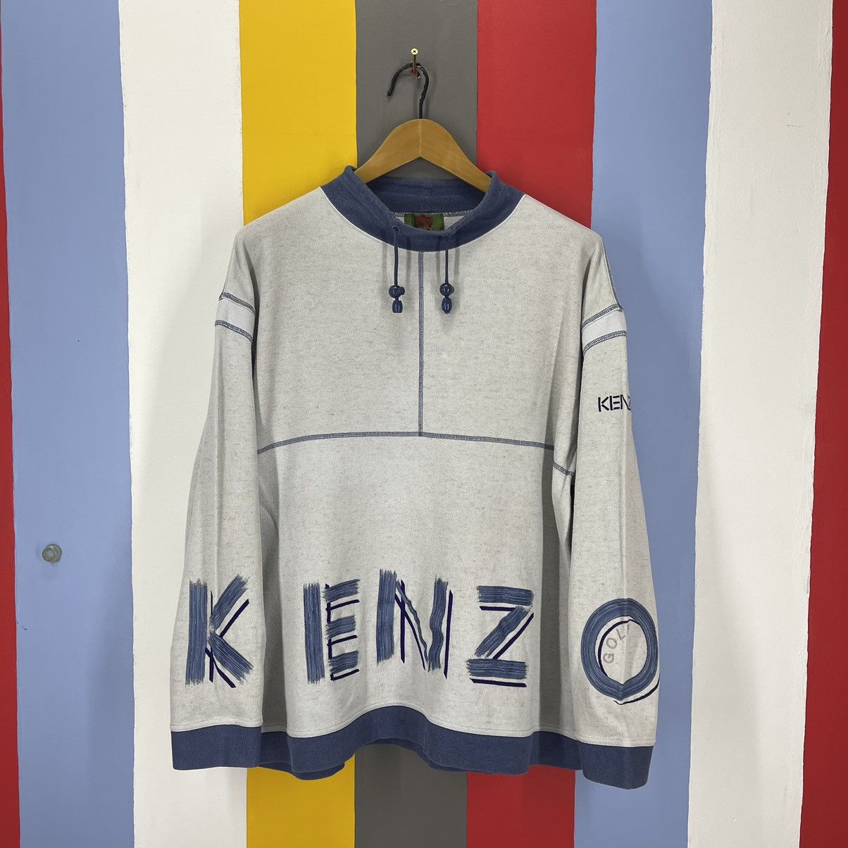 Kenzo KENZO GOLF Rare Design Spellout Sweatshirt #1713/06 Size US L / EU 52-54 / 3 - 1 Thumbnail