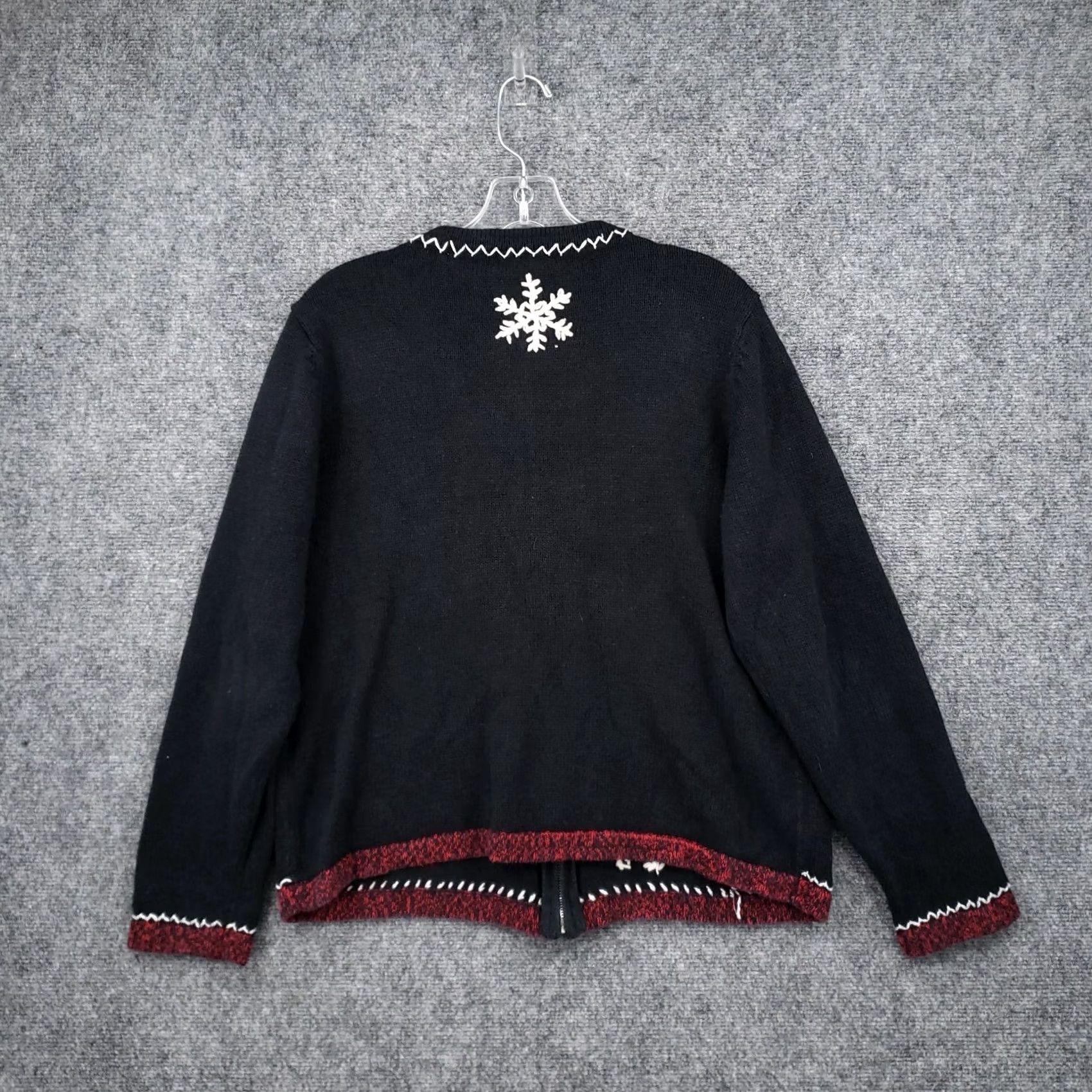 Vintage VINTAGE Reference Point Sweater Women L Large Black Santa Ugly Christmas 90s Size L / US 10 / IT 46 - 2 Thumbnail