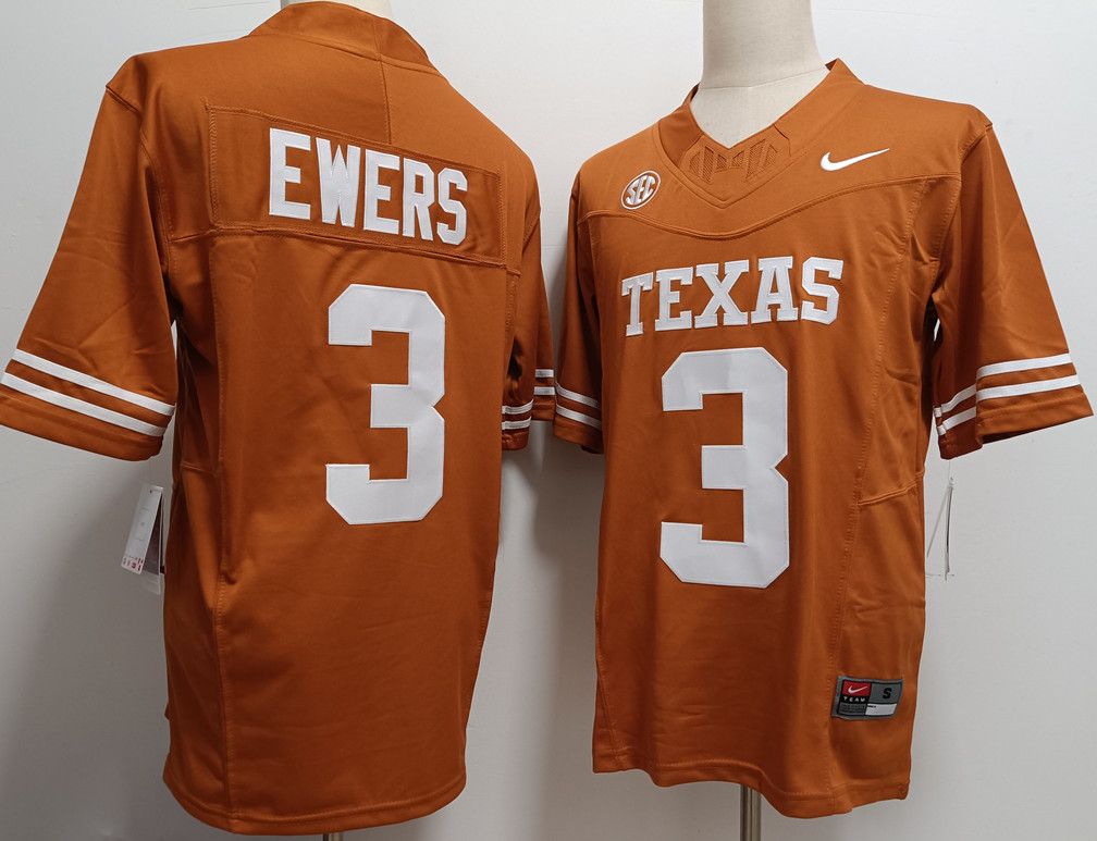 Other Men's Texas Longhorns #3 Quinn Ewers Orange 100TH Jersey Size US S / EU 44-46 / 1 - 1 Thumbnail