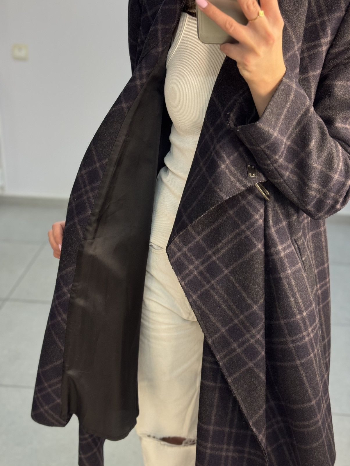 Allsaints Allsaints Spitalfields Asymmetric Wool Coat Jacket Size M / US 6-8 / IT 42-44 - 10 Thumbnail