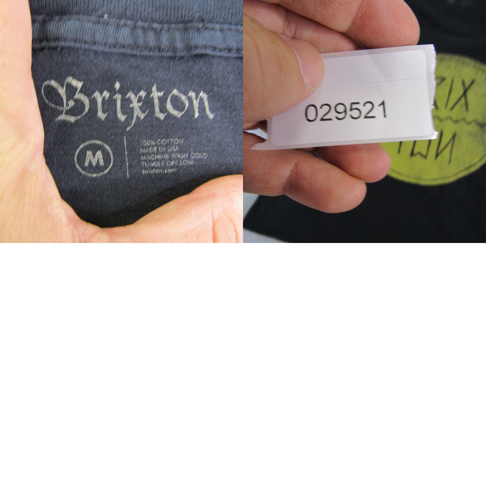 Brixton VINTAGE Brixton Logo T-Shirt Men Medium Black Casual Short Sleeve Crewneck Cotton 90s Surf Skater Size US M / EU 48-50 / 2 - 8 Thumbnail