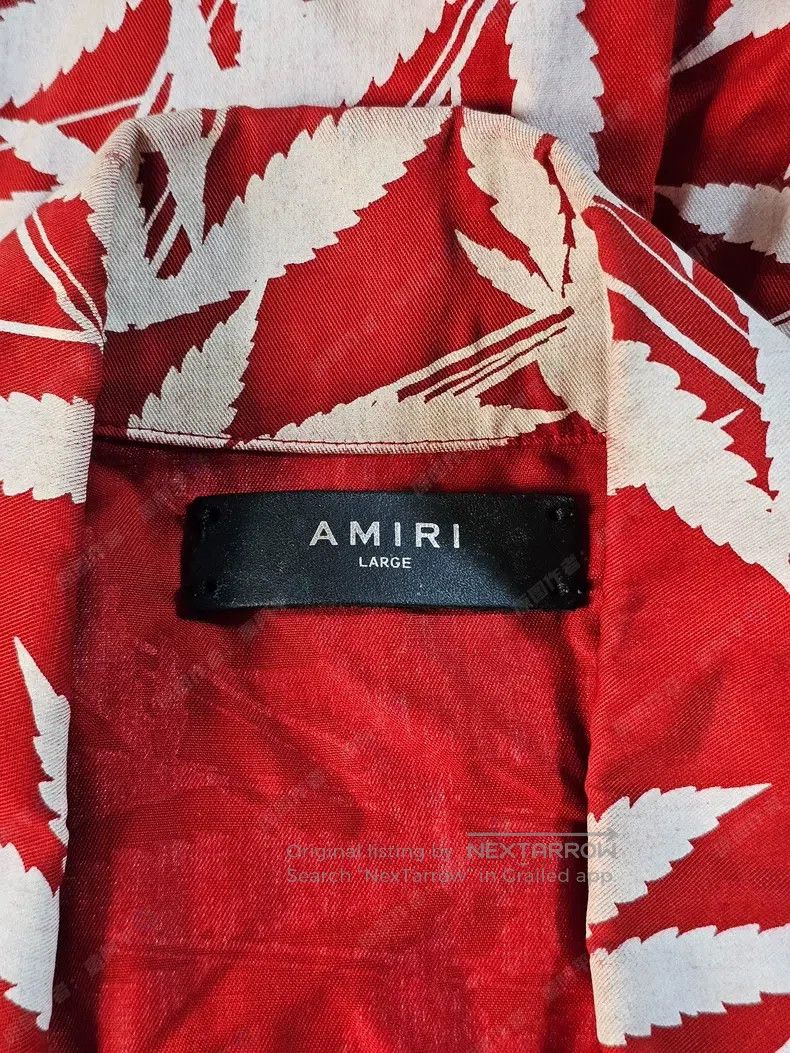 Amiri Amiri Red and white palm tree print short sleeve shirt Size US L / EU 52-54 / 3 - 4 Thumbnail